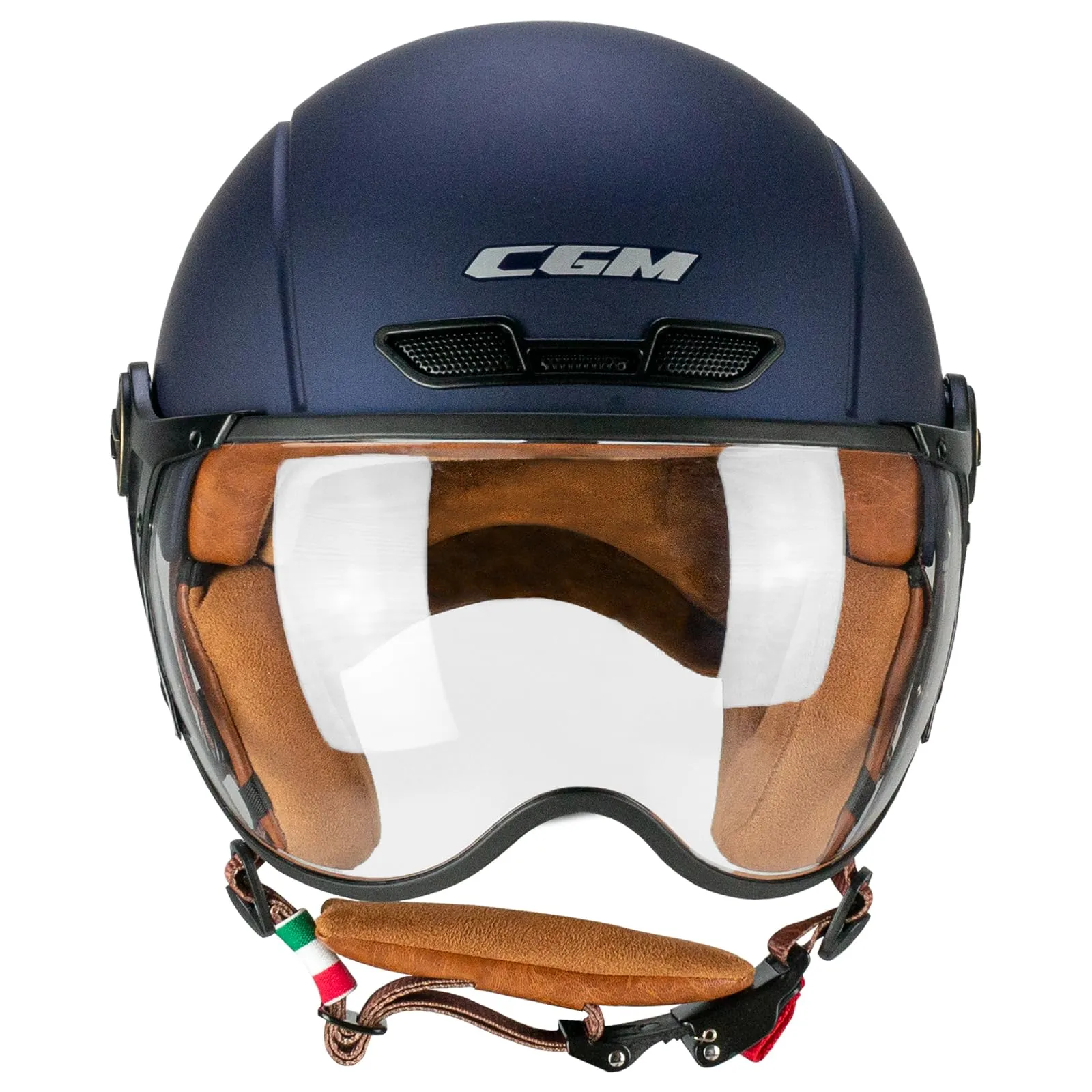 CGM 801V Ebi Vintage Casco Bici, Sci, E-bike - Blu Satinato, S (55-56cm) - immagine 3