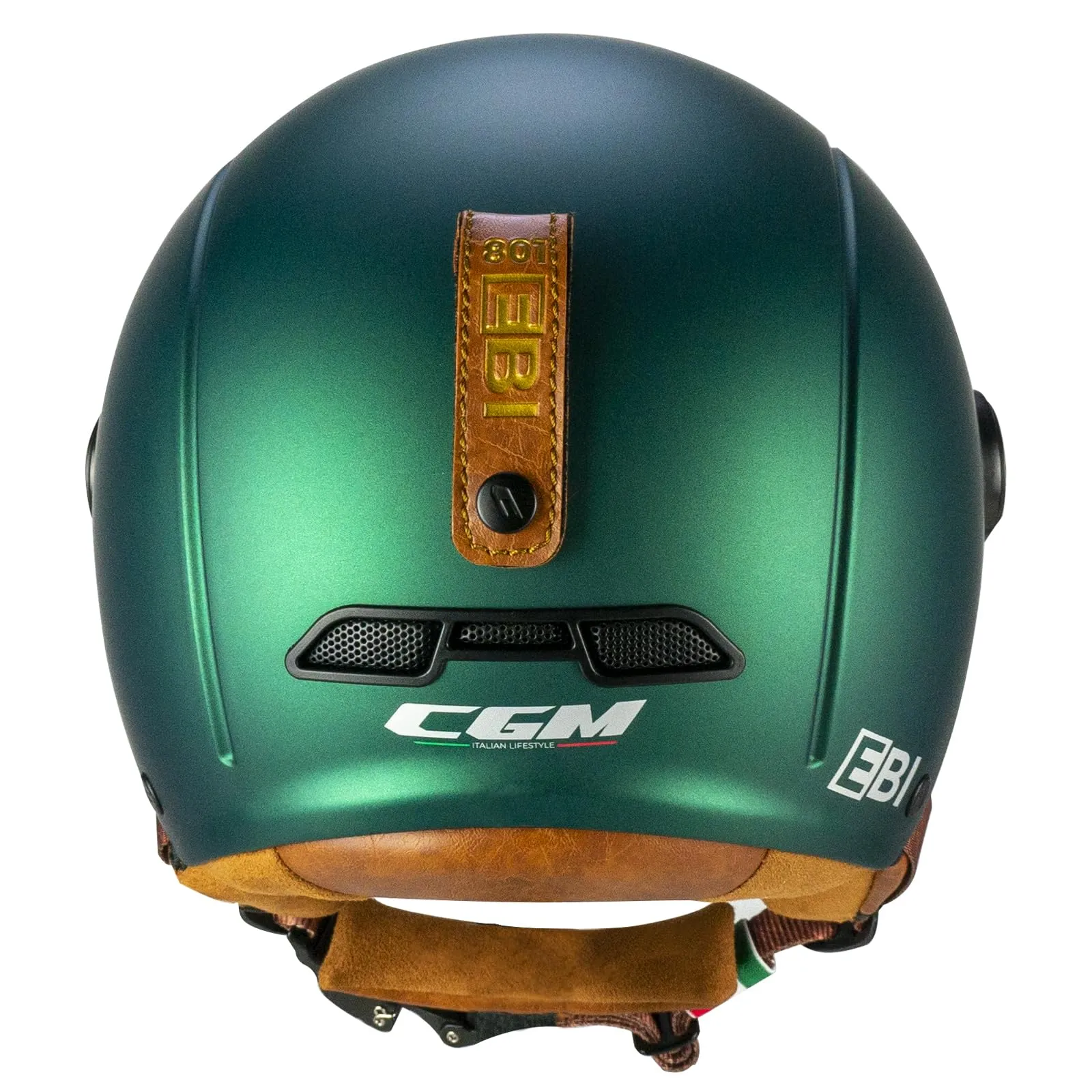 CGM 801V Ebi Vintage Casco Bici, Sci, E-bike - Verde satinato, XS (53-54cm) - immagine 2