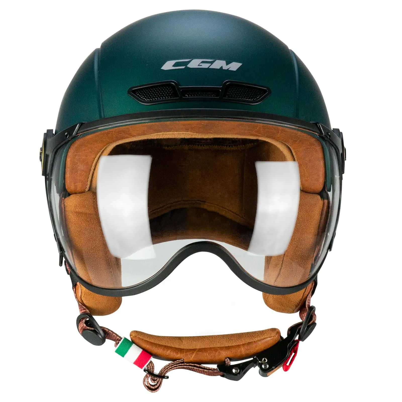 CGM 801V Ebi Vintage Casco Bici, Sci, E-bike - Verde satinato, XS (53-54cm) - immagine 4