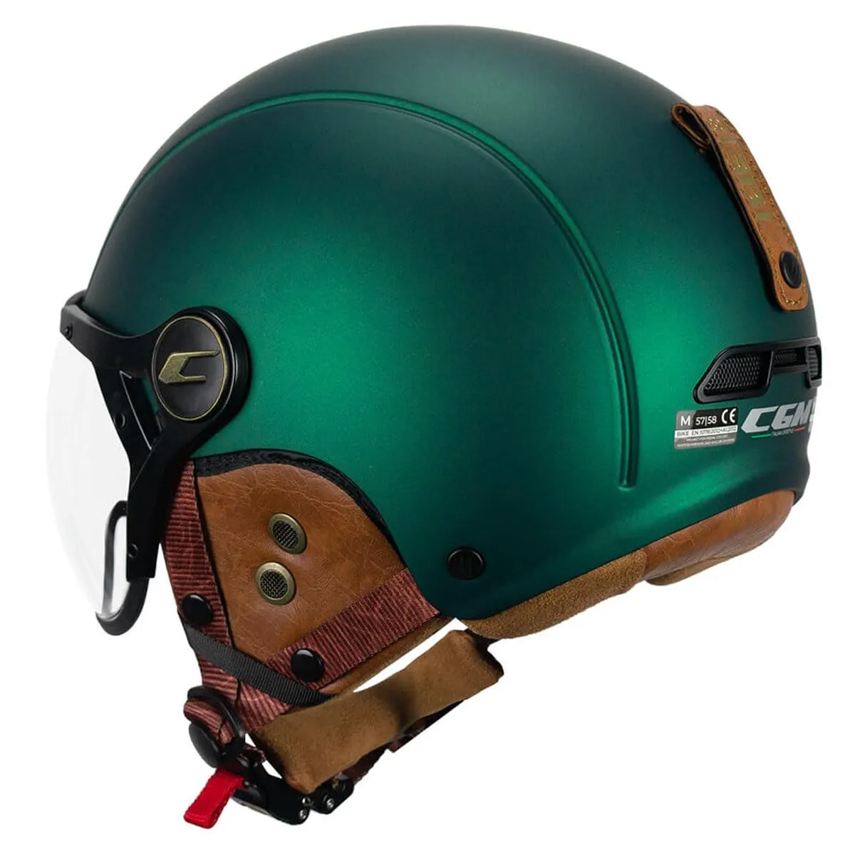 CGM 801V Ebi Vintage Casco Bici, Sci, E-bike - Verde Satinato, XL (60cm) - immagine 2
