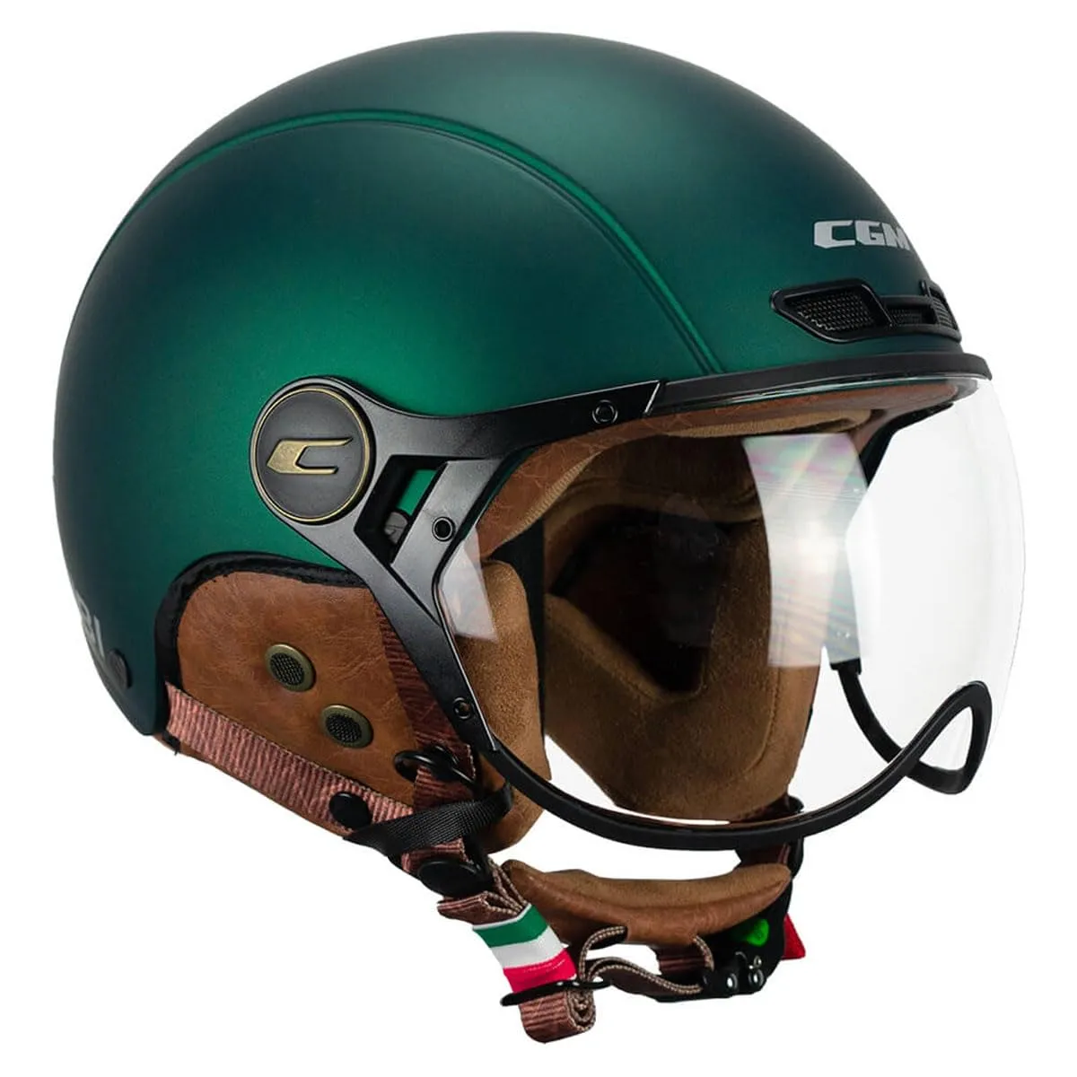 CGM 801V Ebi Vintage Casco Bici, Sci, E-bike - Verde Satinato, XL (60cm) - immagine 3