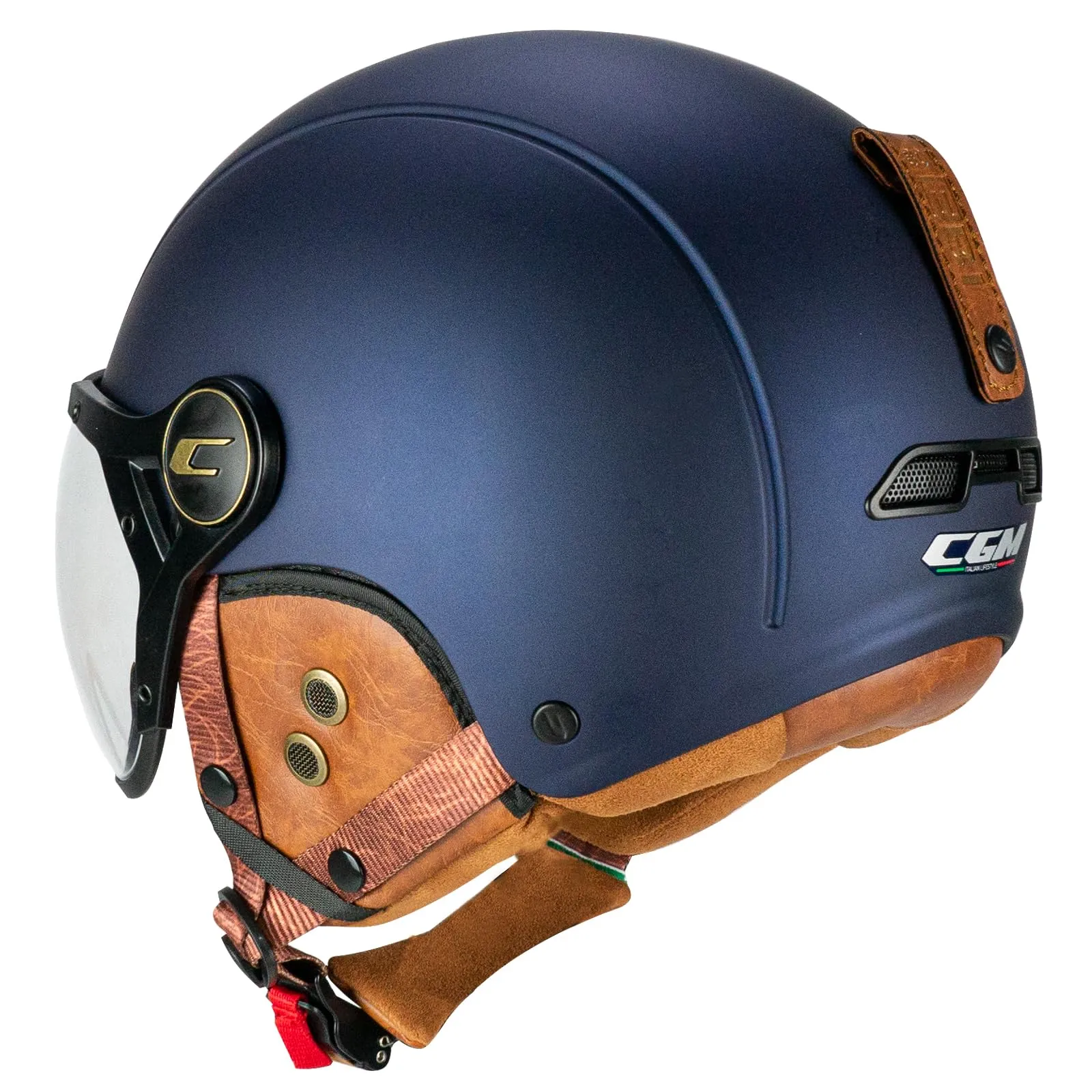 CGM 801V EBI Vintage Casco Bici, Sci, E-bike - Blu satinato, XXL (61cm) - immagine 2