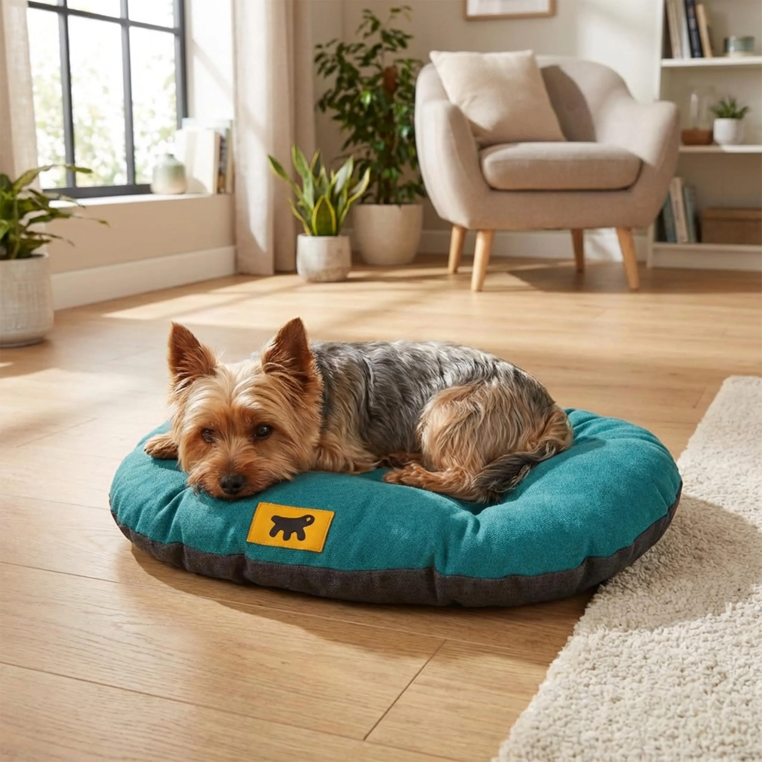 Ferplast Relax Cuscino per cani e gatti in cotone, 55 x 36 cm, Turchese - immagine 2