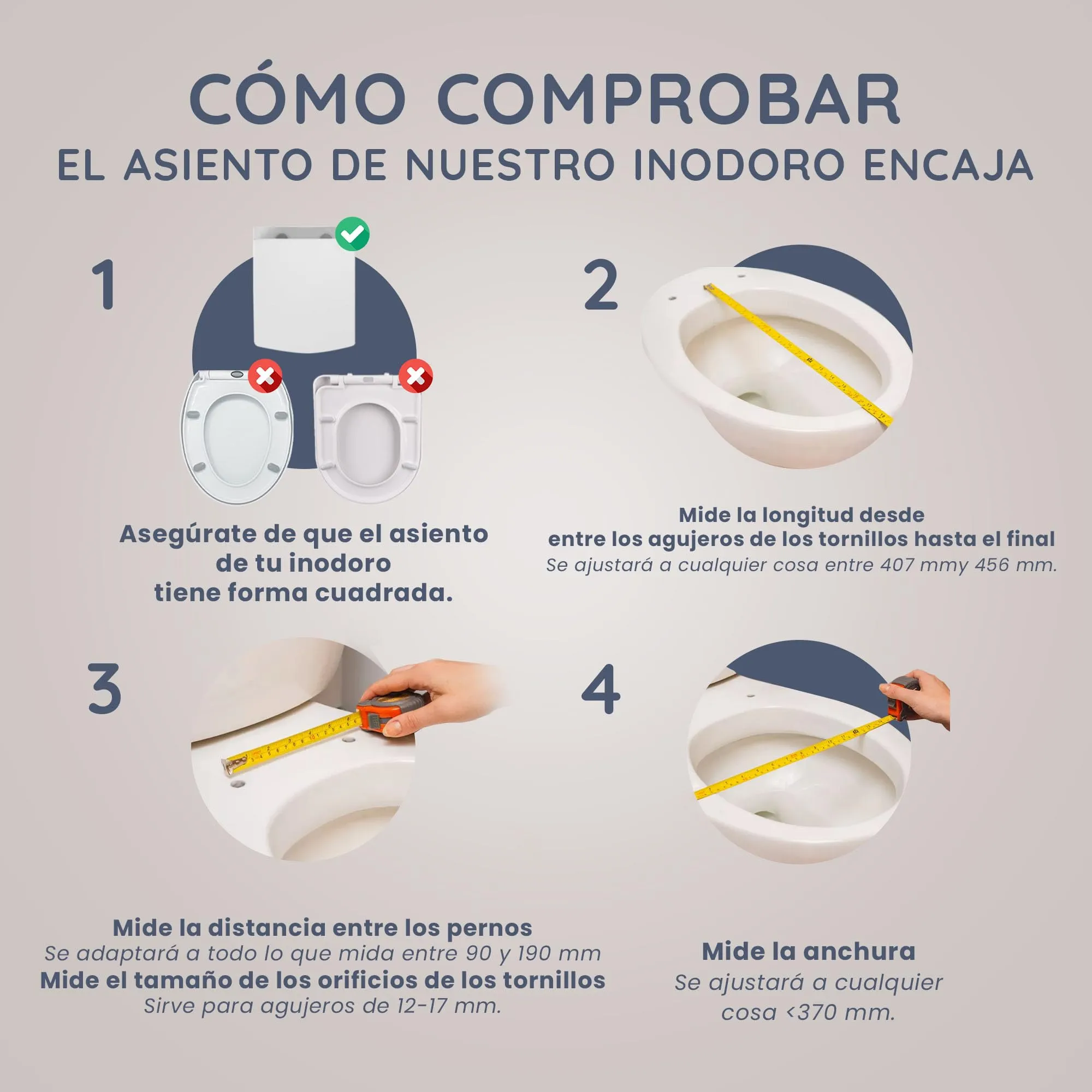 CUQOO Copriwater Universale Quadrato Bianco - immagine 5
