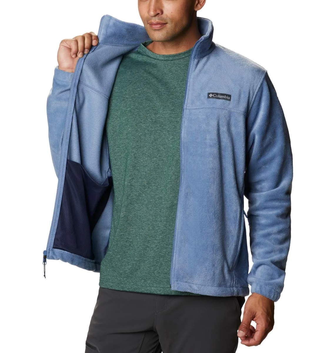 Columbia Steens Mountain Full Zip 2.0 Men's Fleece Jacket, Bluestone, S - immagine 5