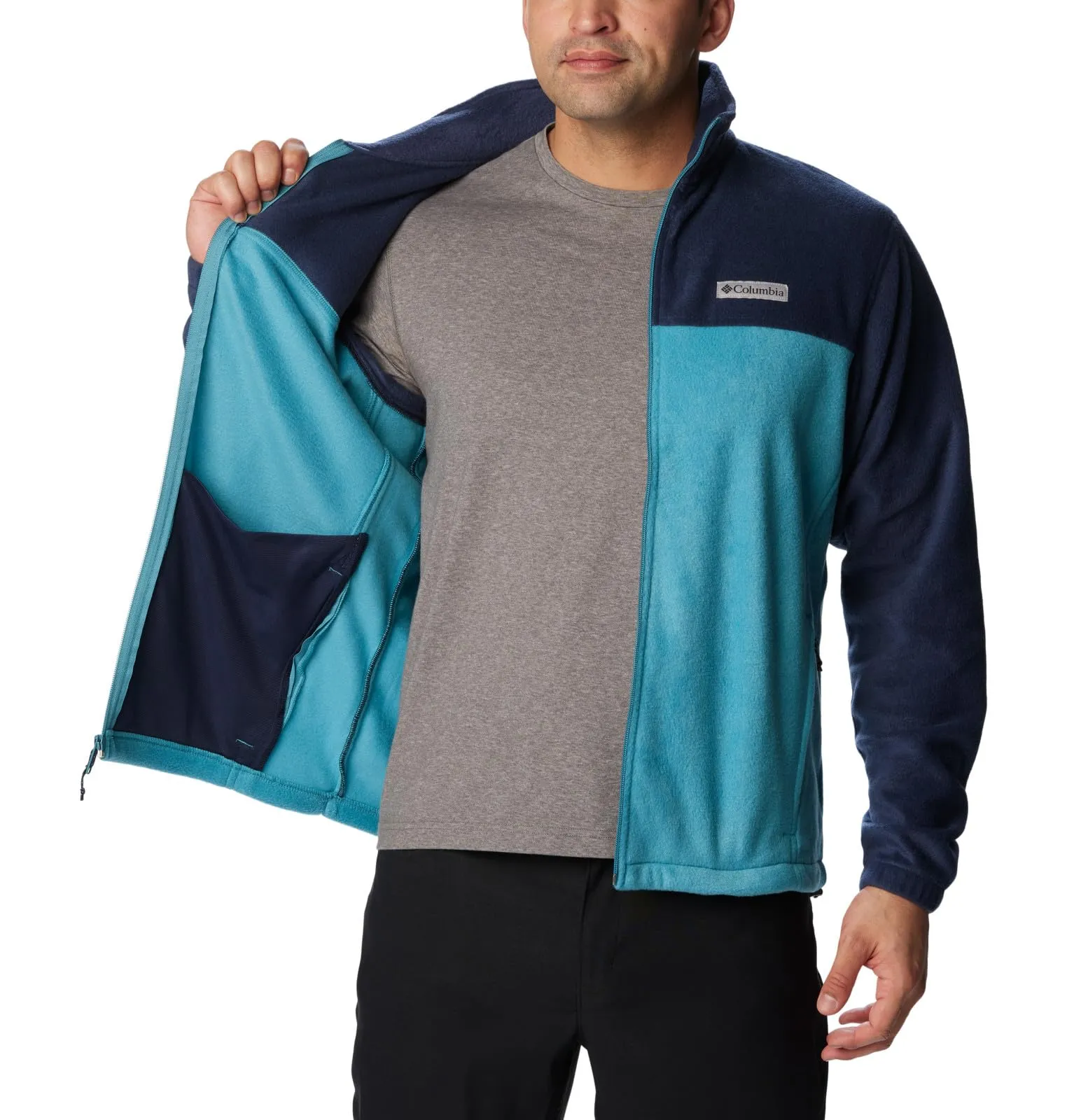 Columbia Steens Mountain 2.0 Full Zip Fleece Jacket, Collegiate Navy/Shasta, Men's XXL Big & Tall - immagine 5