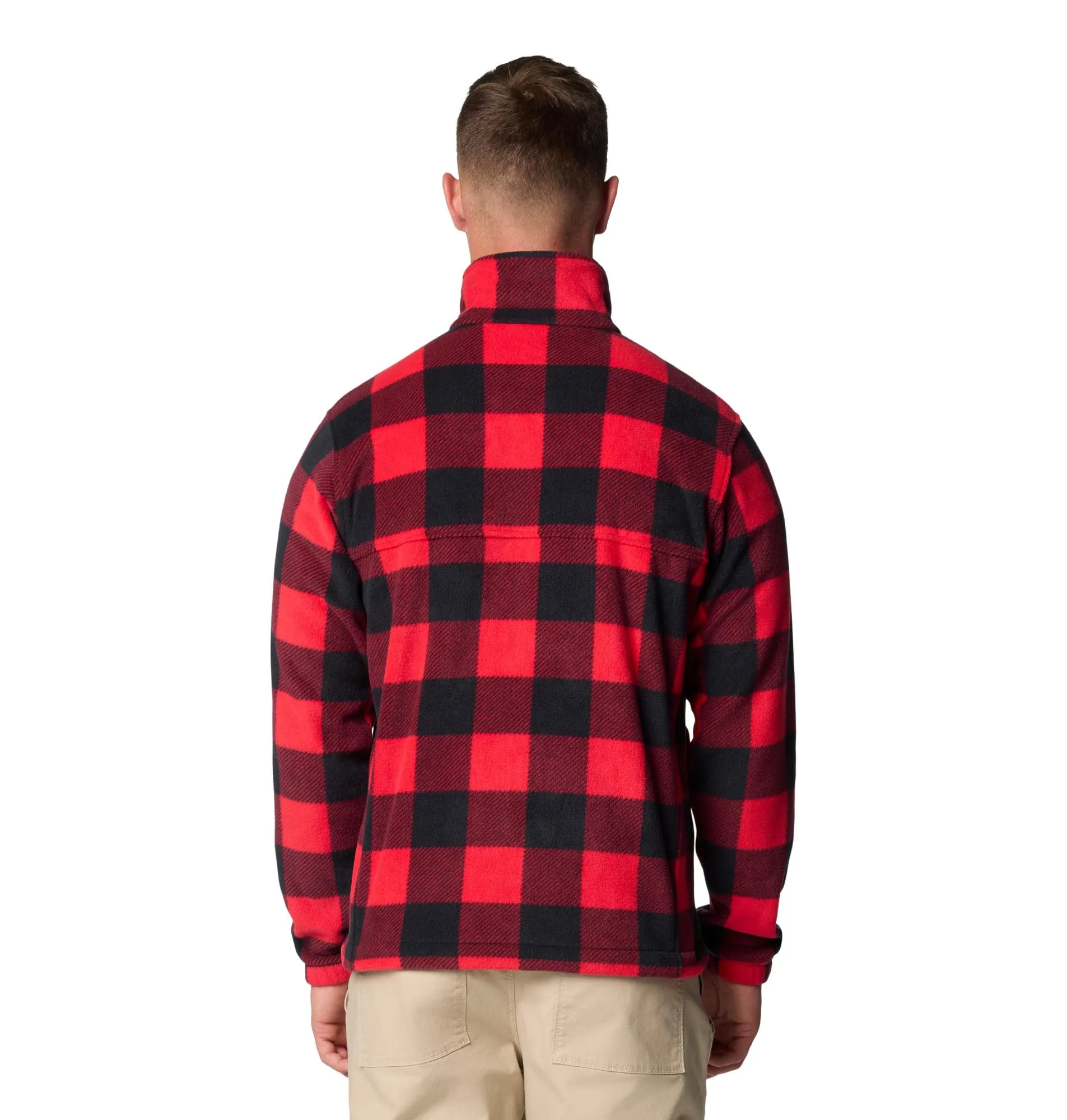 Columbia Steens Mountain Full Zip 2.0 Men's Fleece Jacket, Mountain Red Check Print, L - immagine 2