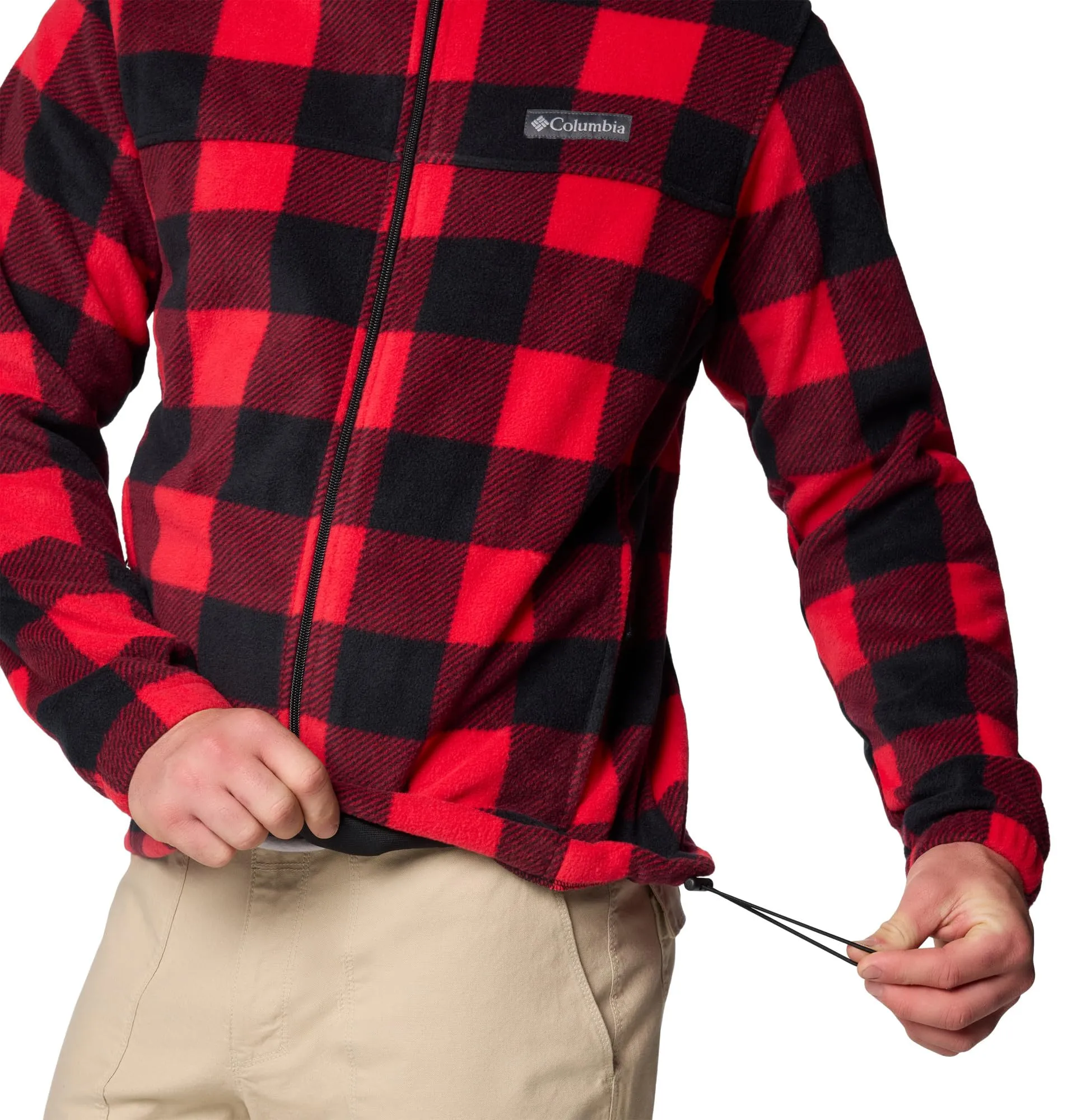 Columbia Steens Mountain Full Zip 2.0 Men's Fleece Jacket, Mountain Red Check Print, XL - immagine 6