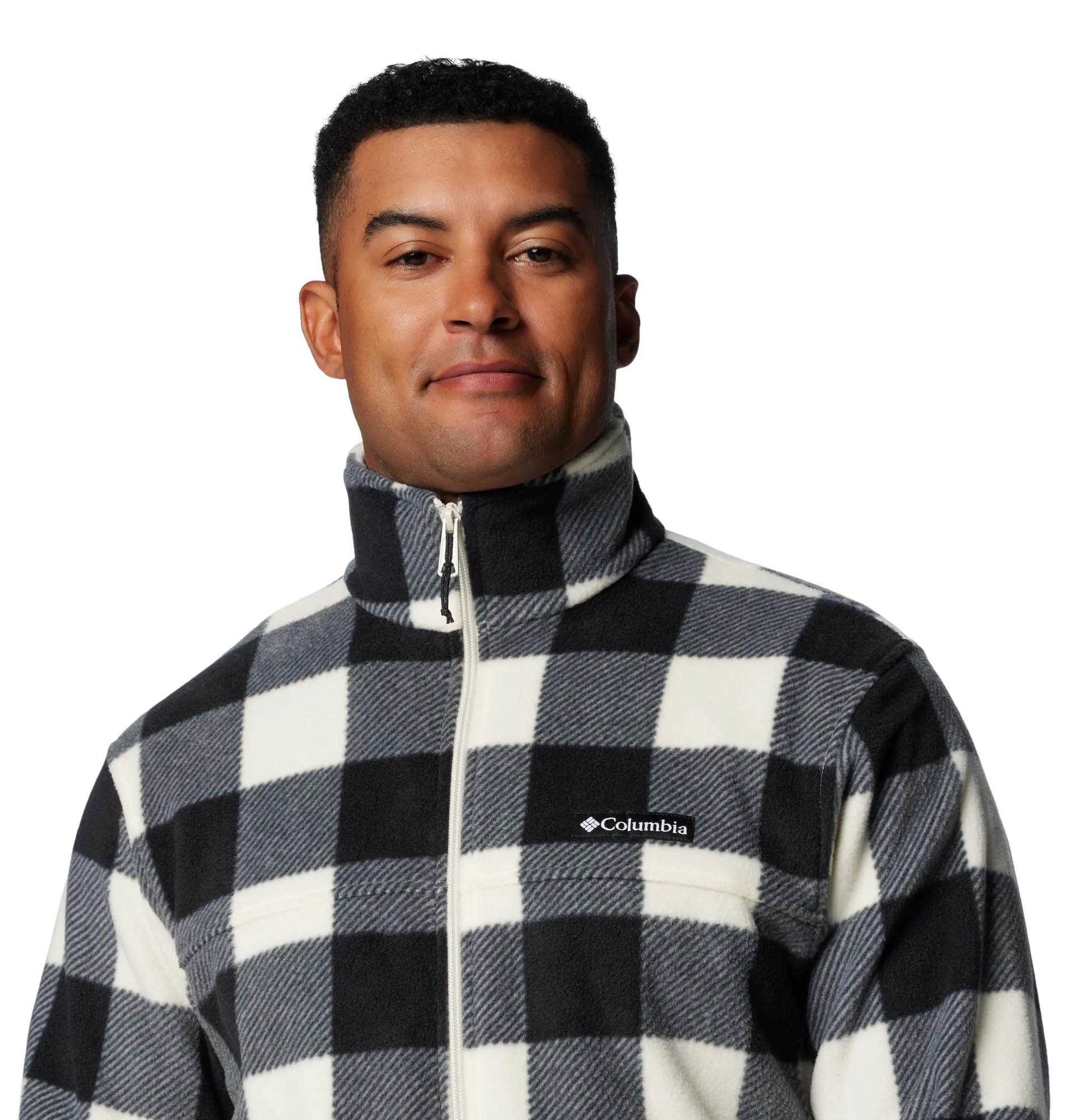 Columbia Steens Mountain Full Zip 2.0 Men's Fleece Jacket, Chalk Check Print, XL - immagine 5