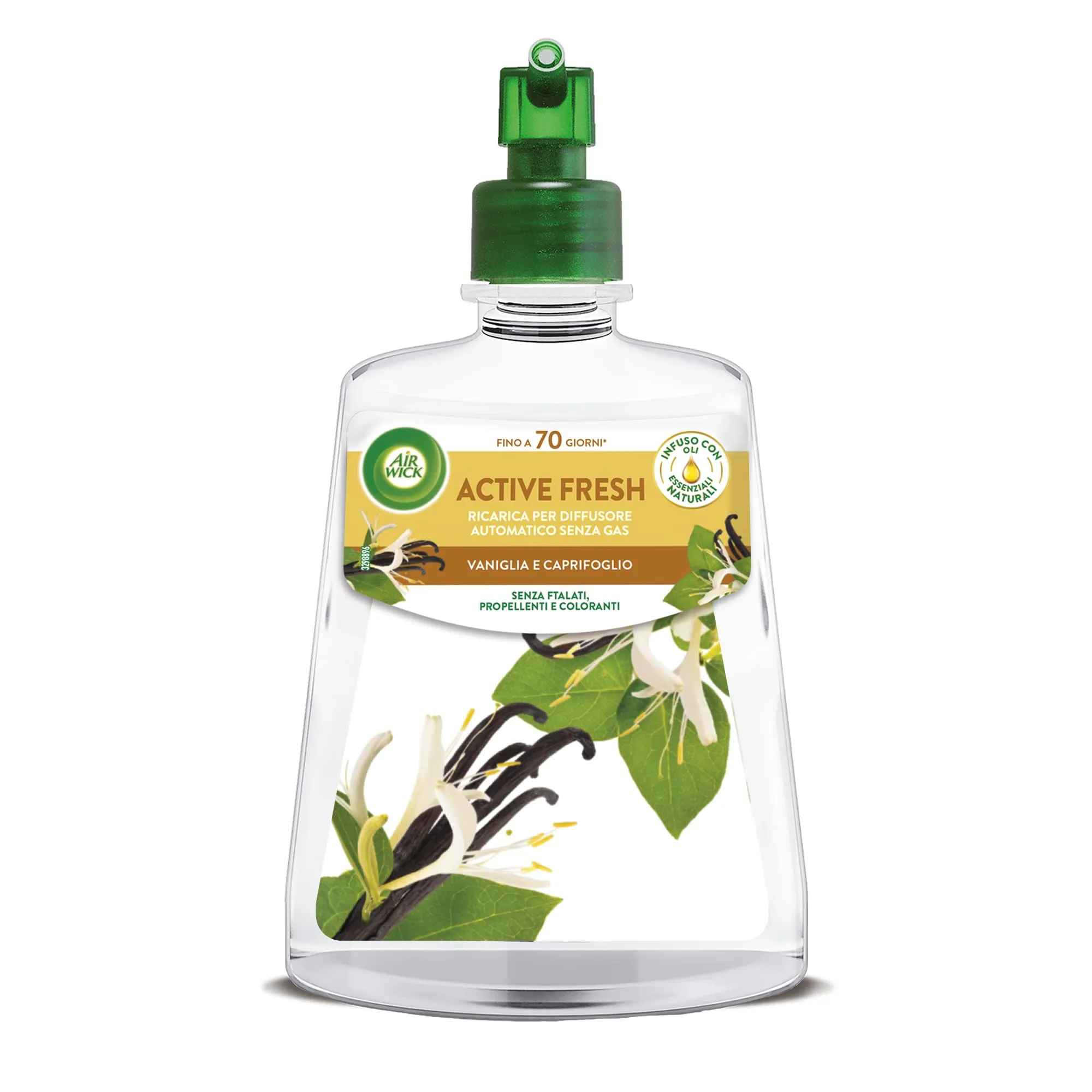 Airwick Active Fresh Ricarica per Diffusore Spray Automatico senza Gas, Vaniglia e Burro di Karitè, 228 ml - immagine 2