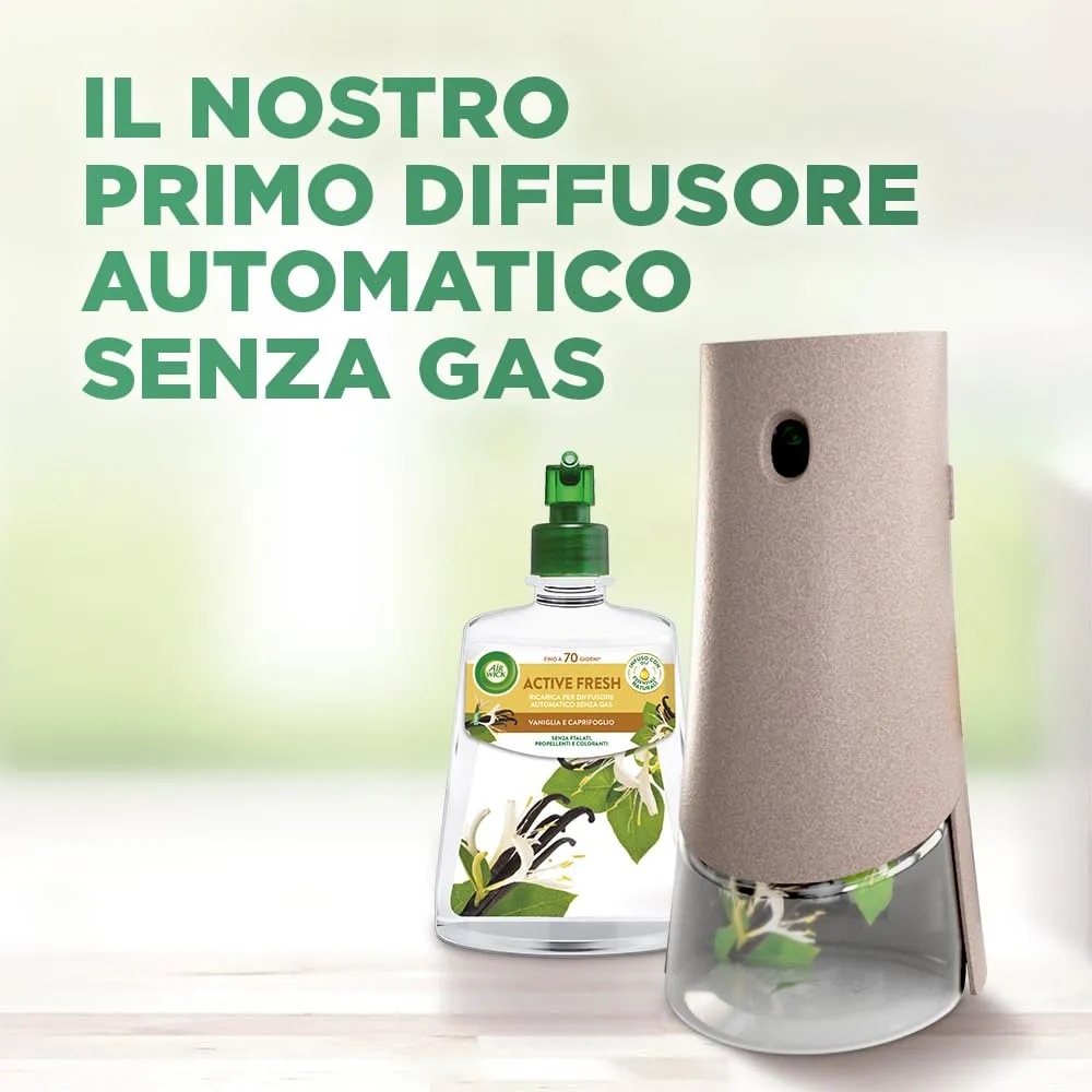Airwick Active Fresh Ricarica per Diffusore Spray Automatico senza Gas, Vaniglia e Burro di Karitè, 228 ml - immagine 4