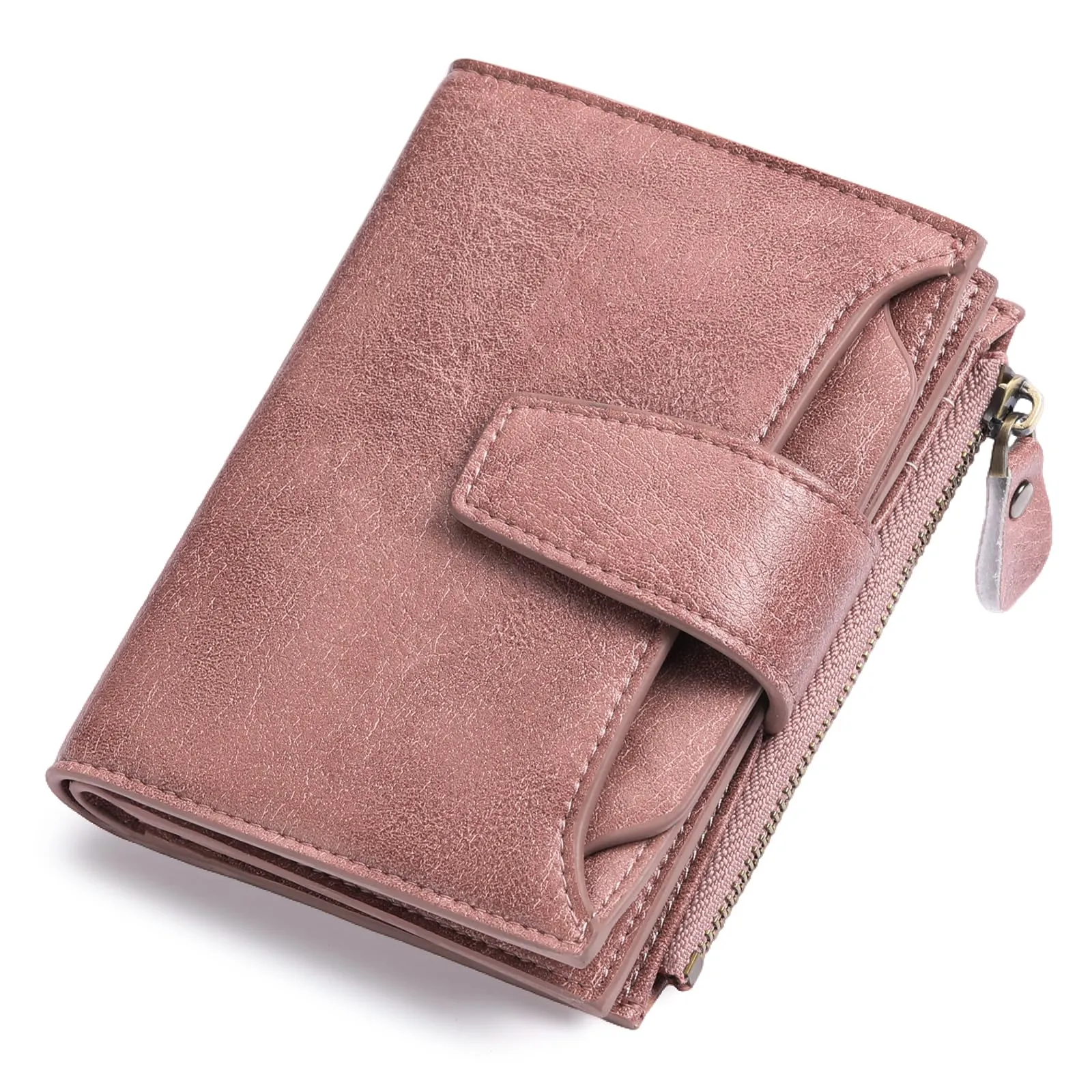 SENDEFN Portafoglio Donna in Pelle Vera con Blocco RFID, 14 Slot Carte e Portamonete con Cerniera - immagine 1