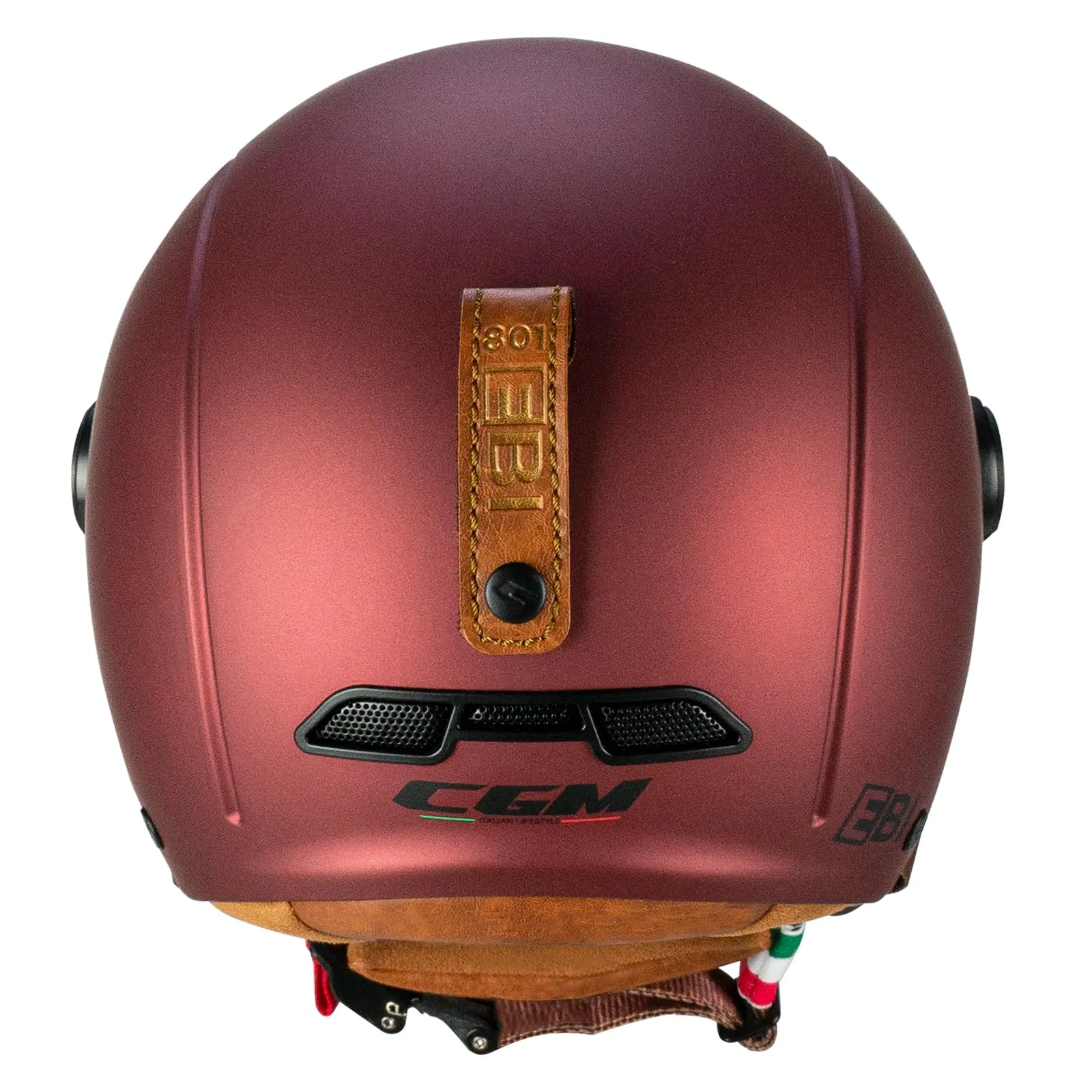 CGM 801V Ebi Vintage Helmet, Bordeaux Satinato, L (59cm) - immagine 8