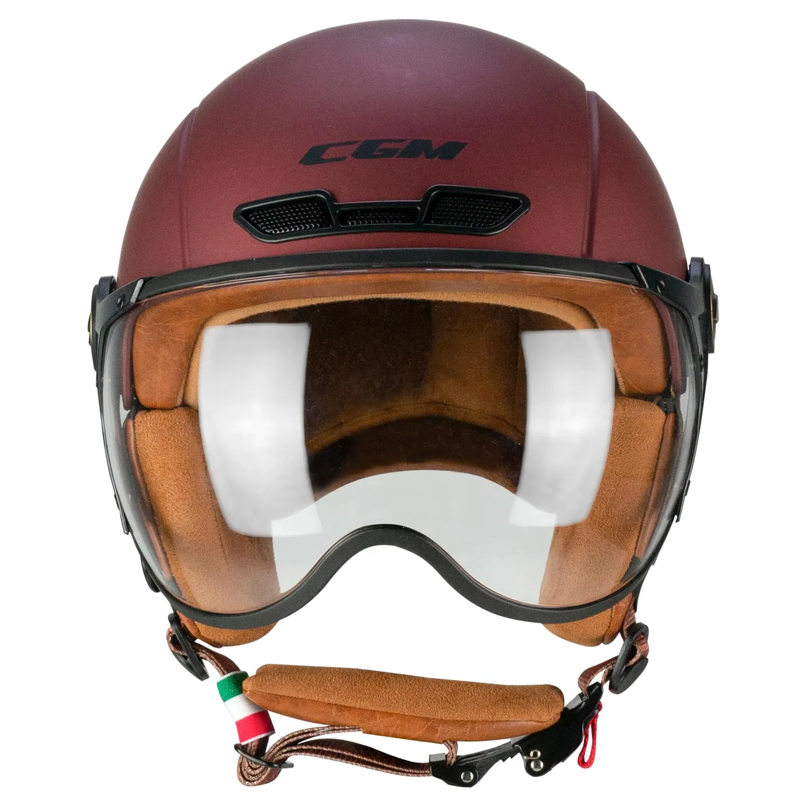 CGM 801V Ebi Vintage Helmet, Bordeaux Satinato, XXL (61cm) - immagine 4