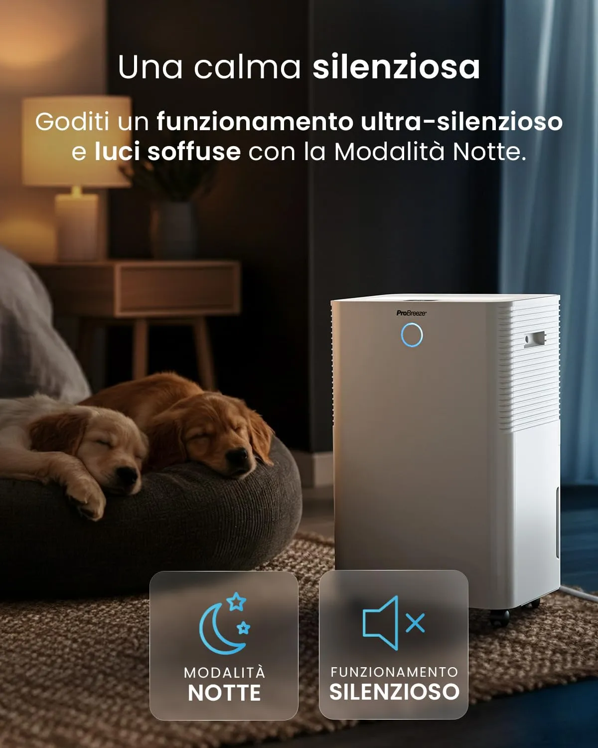 Pro Breeze OmniDry Deumidificatore 20L/Giorno, Serbatoio 4L, WiFi, Asciugatura Vestiti, Timer 24H, 30 m² - immagine 7