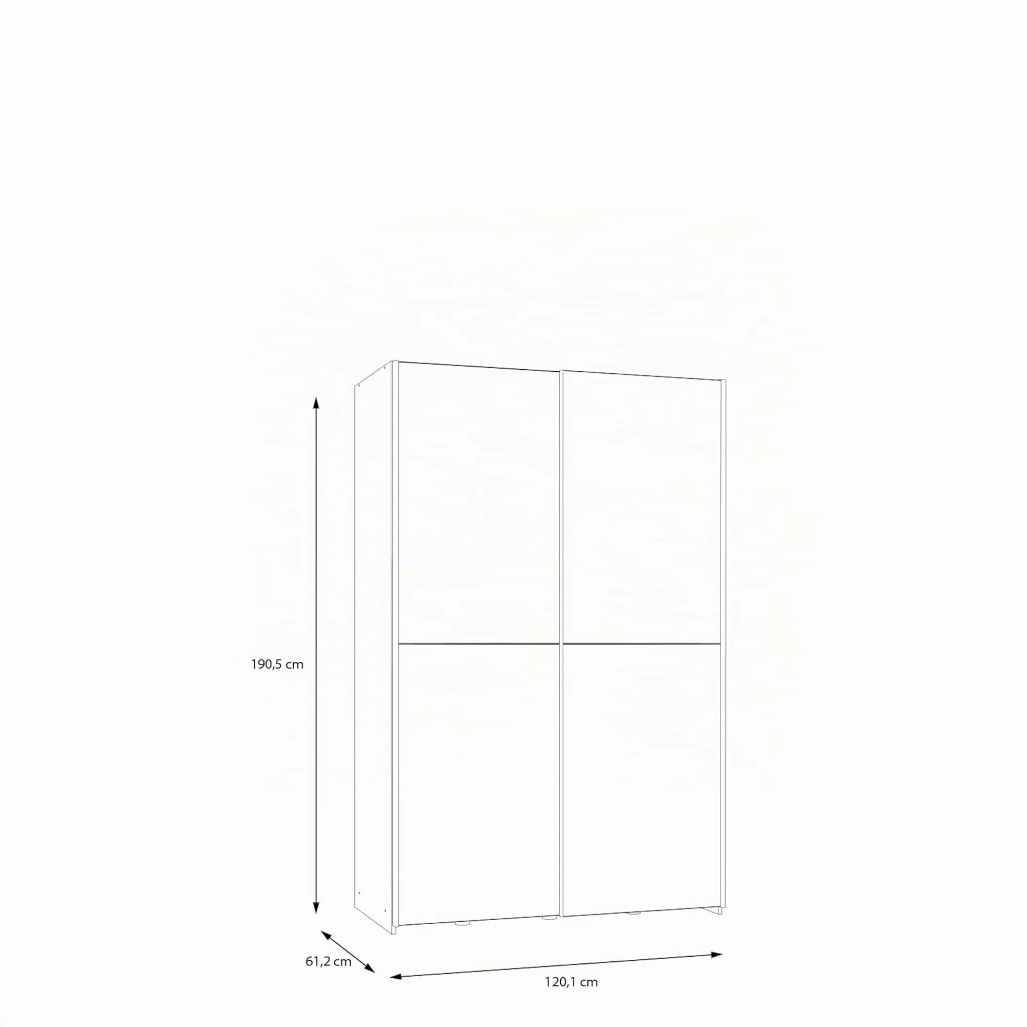 Avanti Trendstore Freddy Armadio con ante scorrevoli in legno truciolare, 120x191x61 cm - immagine 6