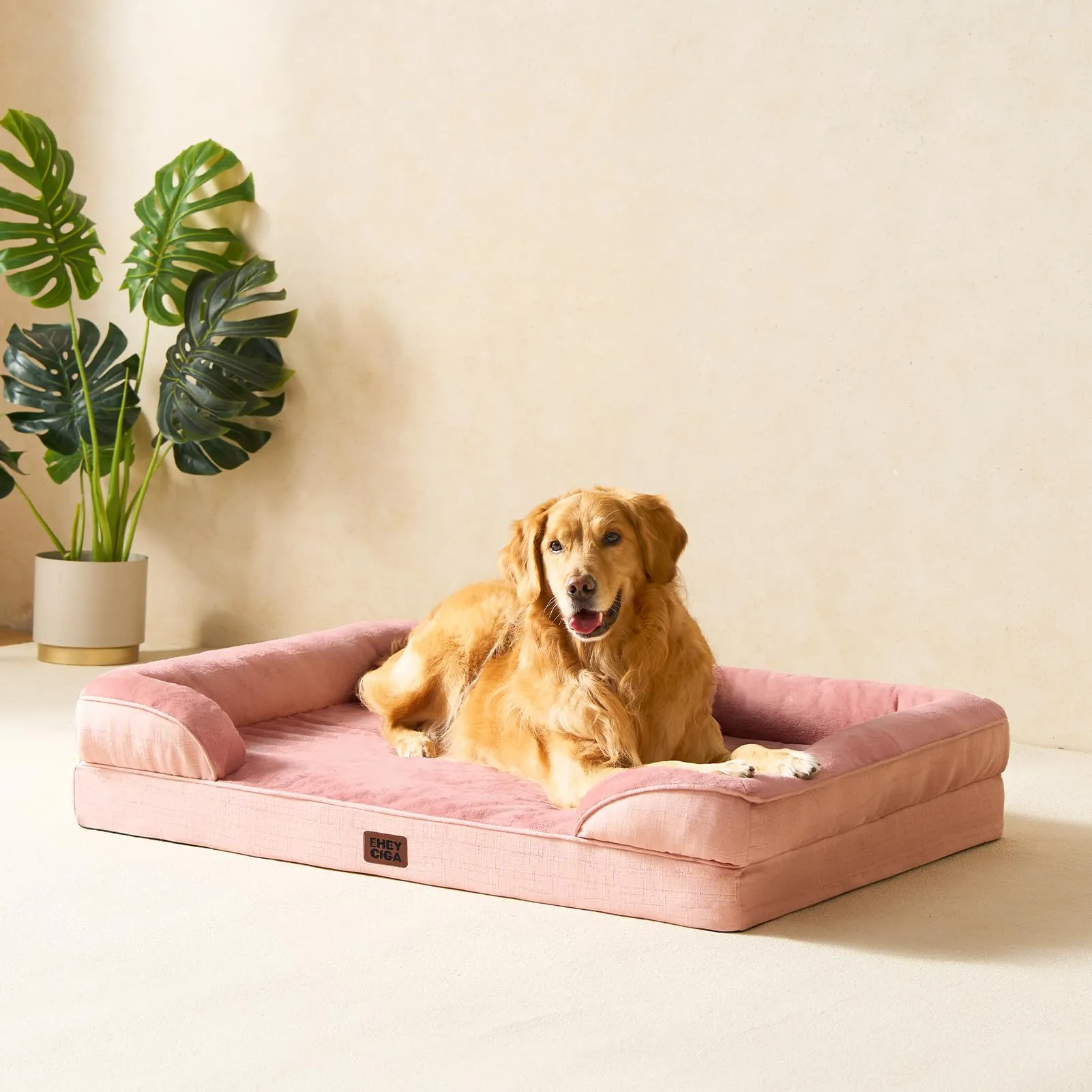 EHEYCIGA Cuccia Cane Interno, 132x104x20cm, Rosa - immagine 9