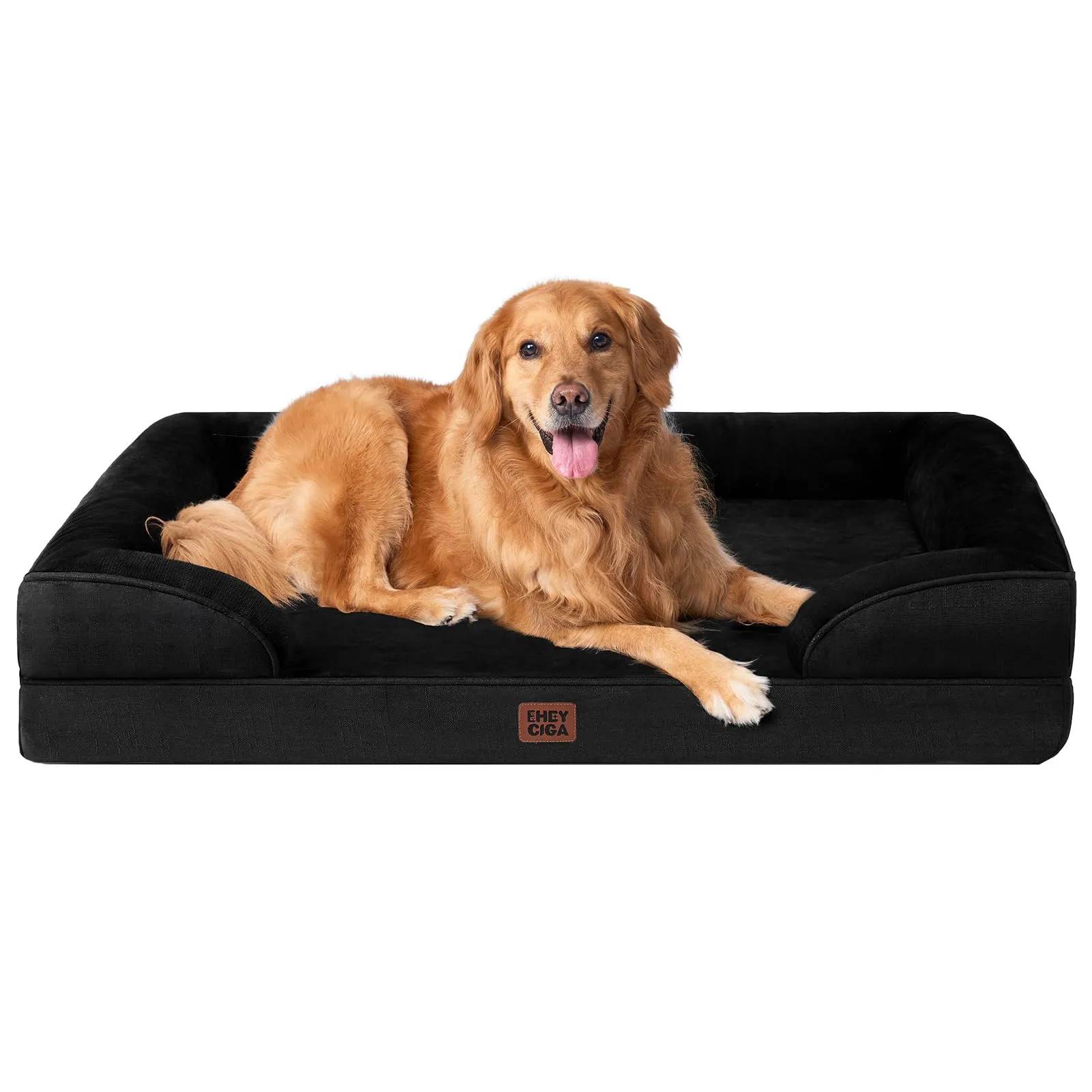 EHEYCIGA Cuccia Cane Interno Taglia Grande, 112x81x16cm, Nero - immagine 1