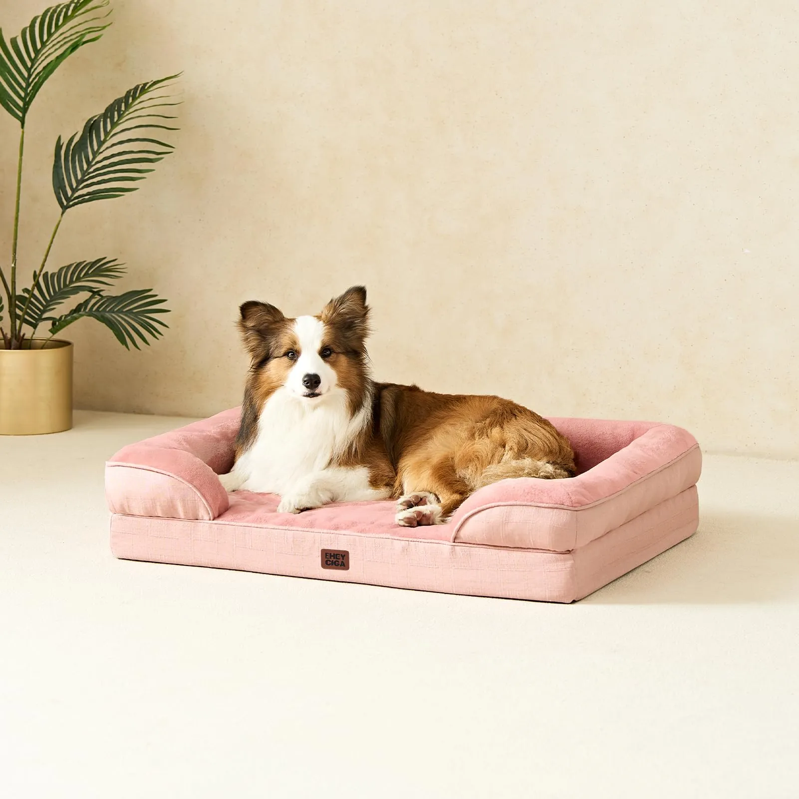 EHEYCIGA Cuccia Cane Interno Taglia Media, 89x56x16cm, Rosa - immagine 7