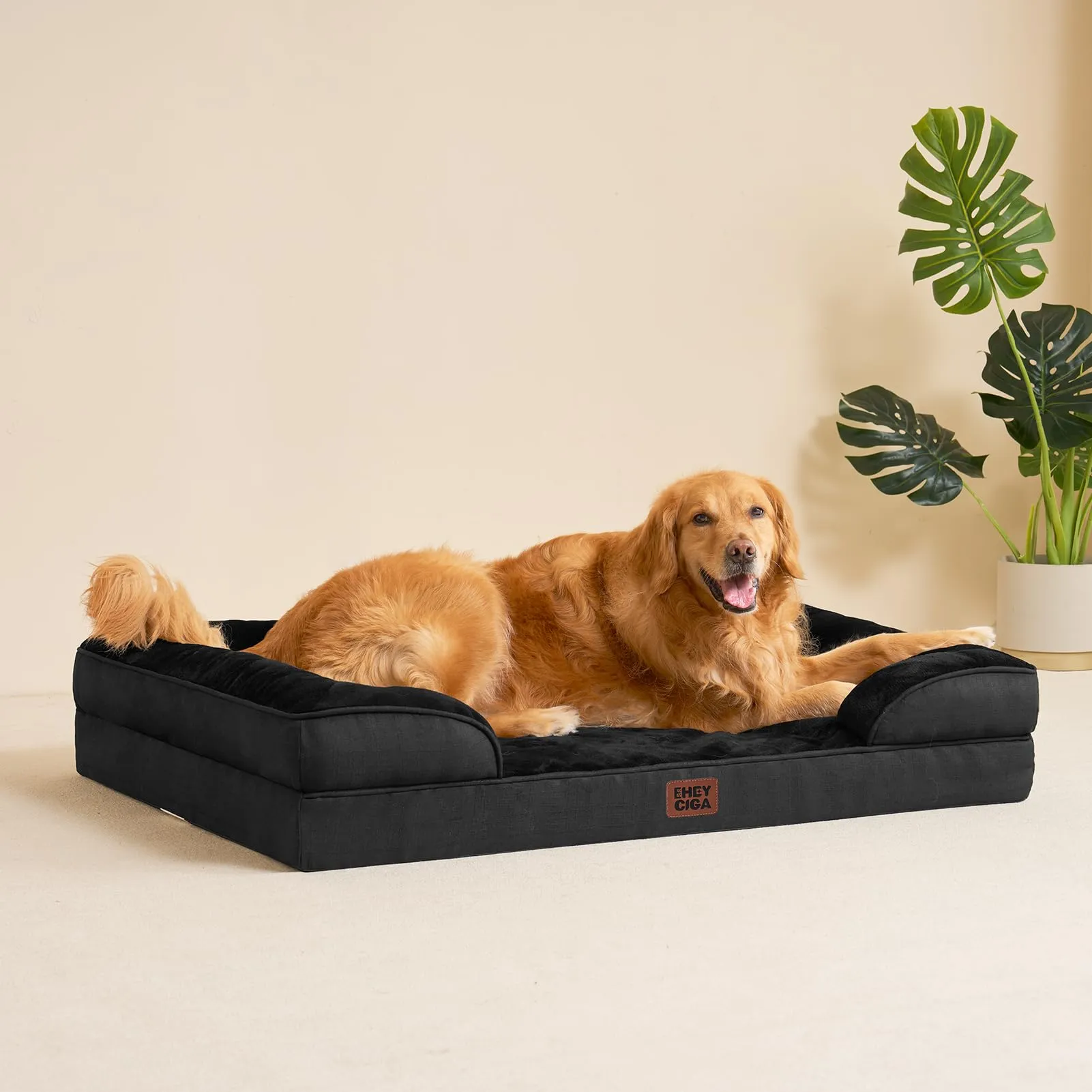 EHEYCIGA Cuccia Cane Interno, 132x104x20cm, Nero - immagine 8