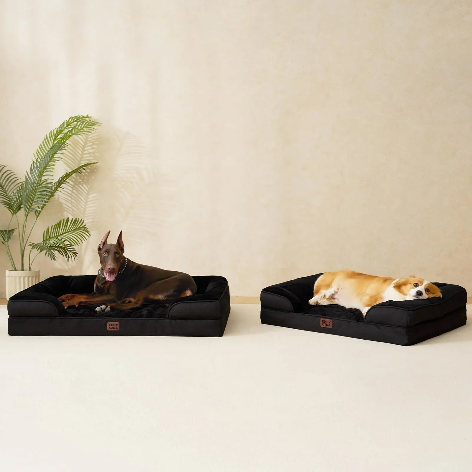 EHEYCIGA Cuccia Cane Interno, 132x104x20cm, Nero - immagine 9
