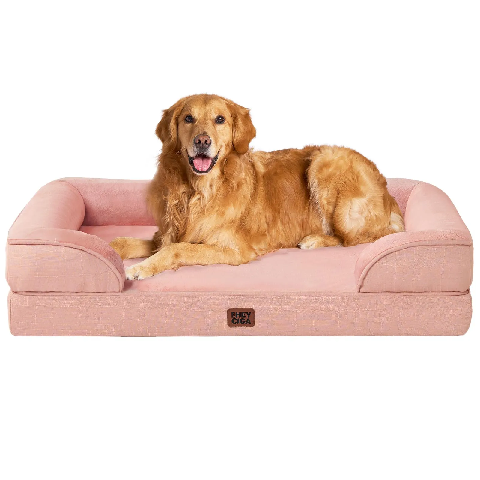 EHEYCIGA Cuccia Cane Interno, Taglia Grande, 112x81x16cm, Rosa - immagine 1