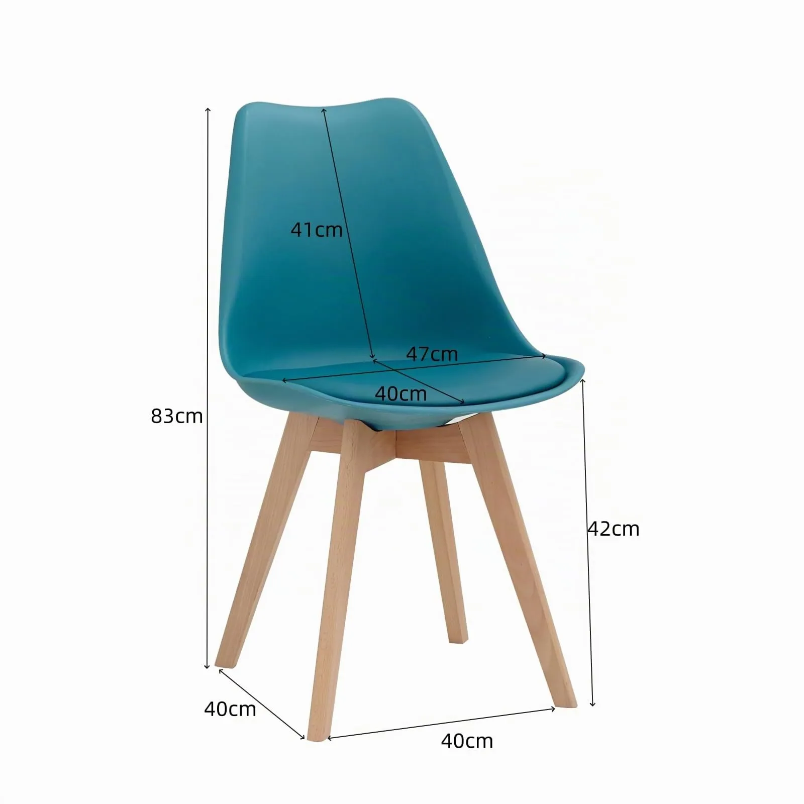 JZGORC Set di 6 Sedie da Sala da Pranzo in Faggio Massello, Verde Scuro - immagine 5