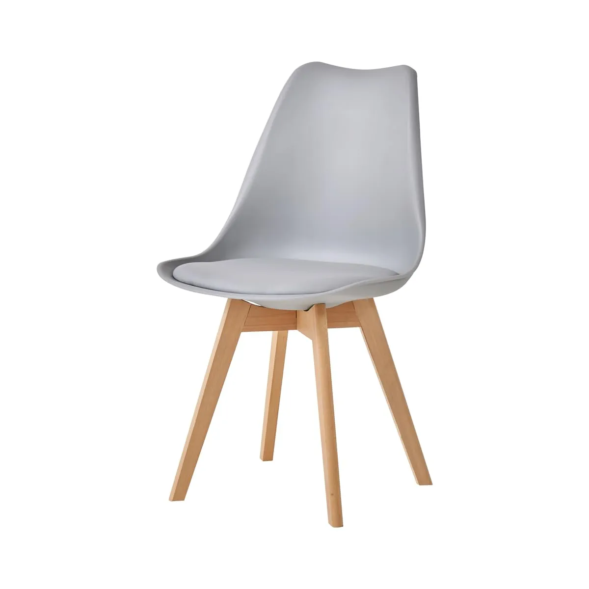 JZGORC Set di 6 Sedie da Sala da Pranzo e Cucina in Stile Nordico con Gambe in Faggio Massello, Grigio - immagine 7