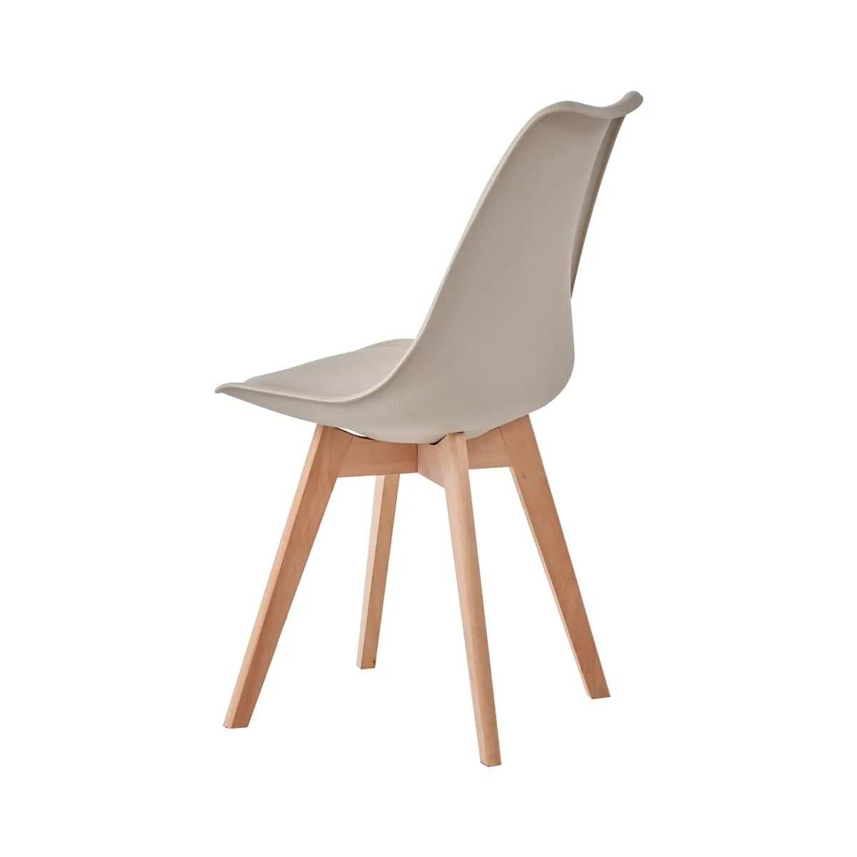 JZGORC Set di 6 Sedie da Pranzo Moderne con Cuscini Imbottiti e Gambe in Legno di Faggio - Cachi - immagine 8