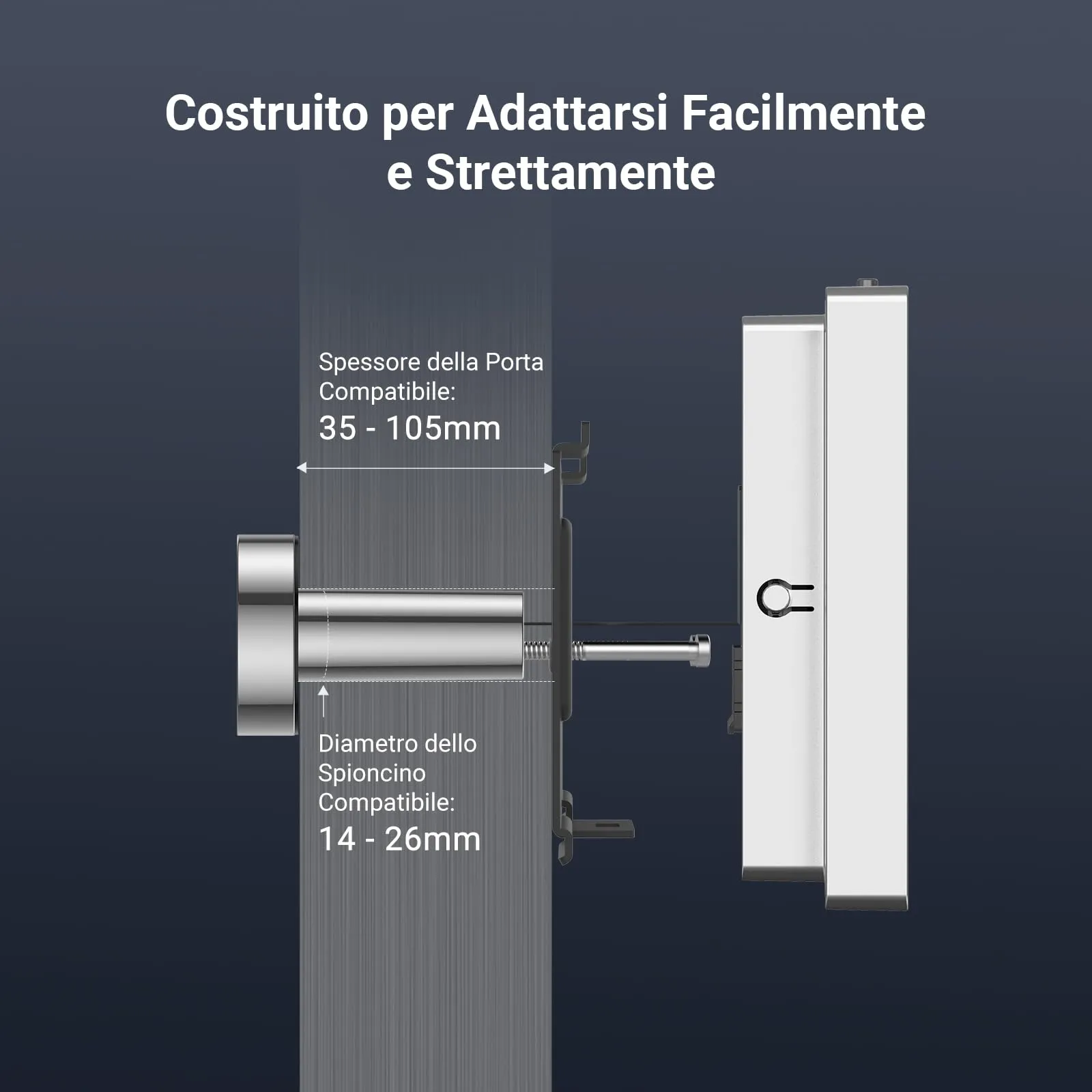 EZVIZ CP2 Spioncino Digitale WiFi 1080P con Schermo 4,3", Argento - immagine 9
