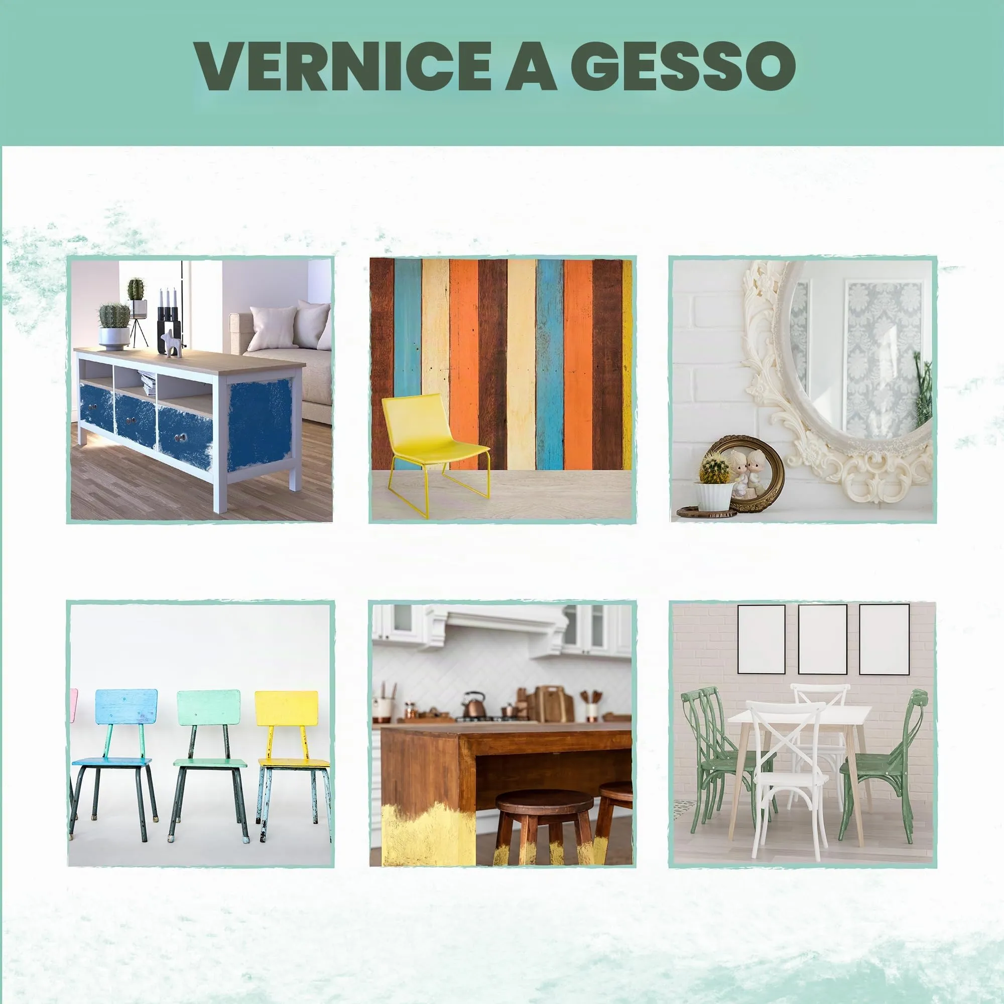 PECTRO Chalk Paint, Vernice per Mobili con Pennello, Extra Bianco, 750 ml - immagine 5