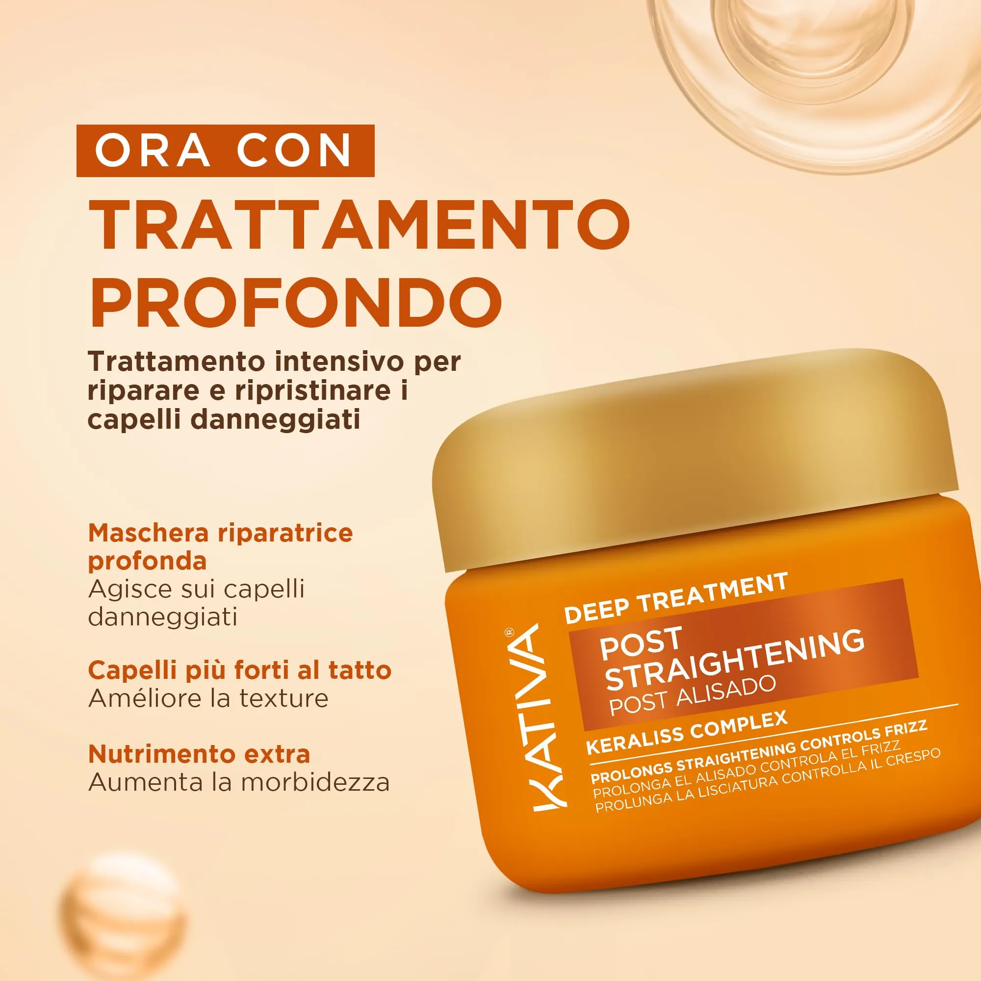 Kativa Trattamento Lisciante Brasiliano, Set 3 Pezzi, 225 ml - immagine 5
