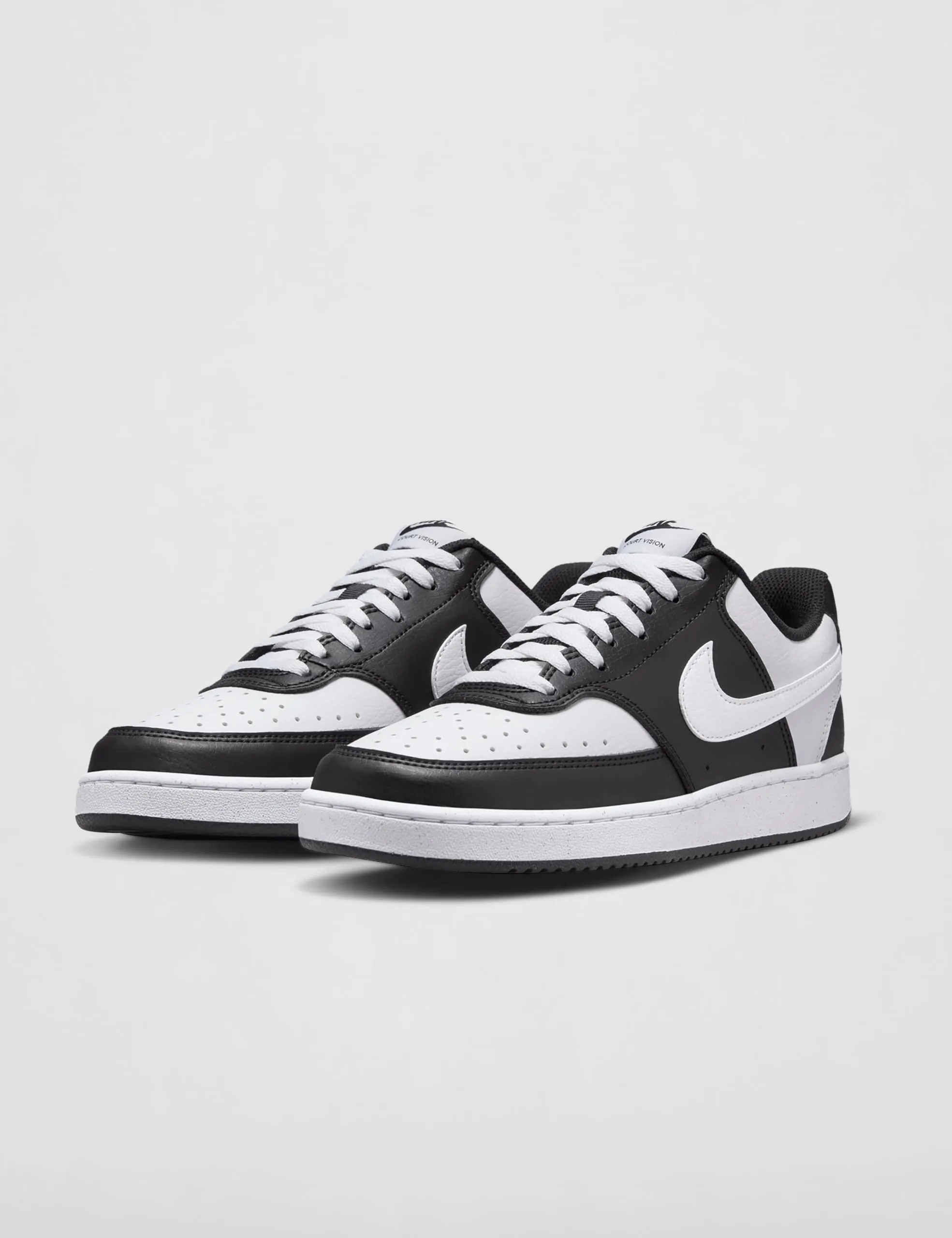 Nike Women's Court Vision Low Next Nature Shoes, Black/White, 6.5 - immagine 6