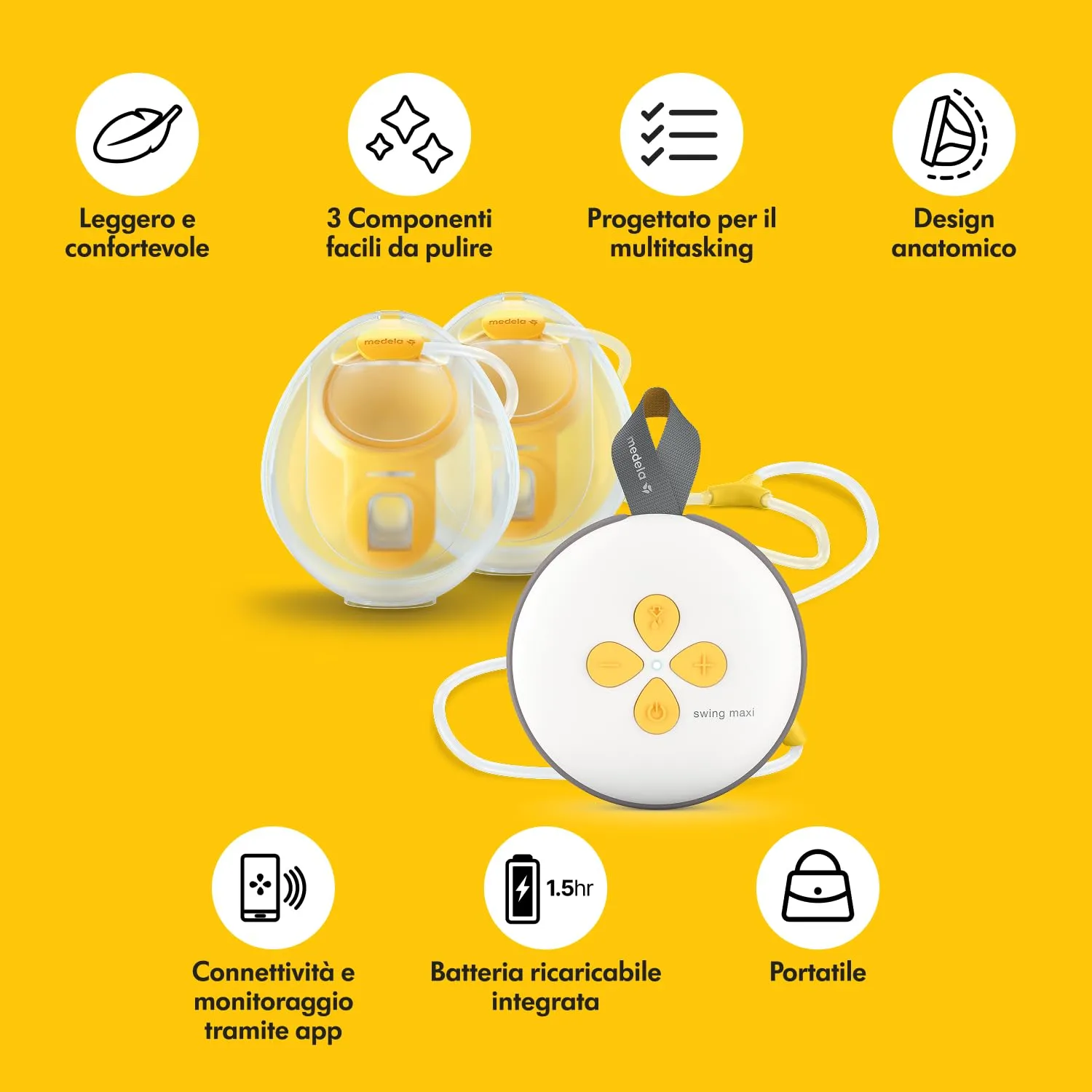 Medela Swing Maxi Hands-Free Tiralatte Elettrico Doppio - immagine 3