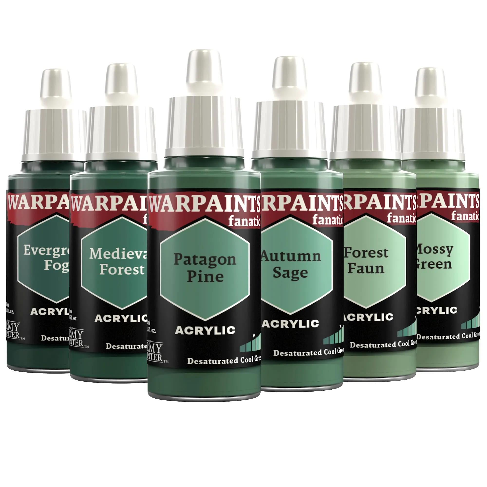 The Army Painter Warpaints Fanatic Flexible Triad: Desat Cool Greens 6x18ml - immagine 1