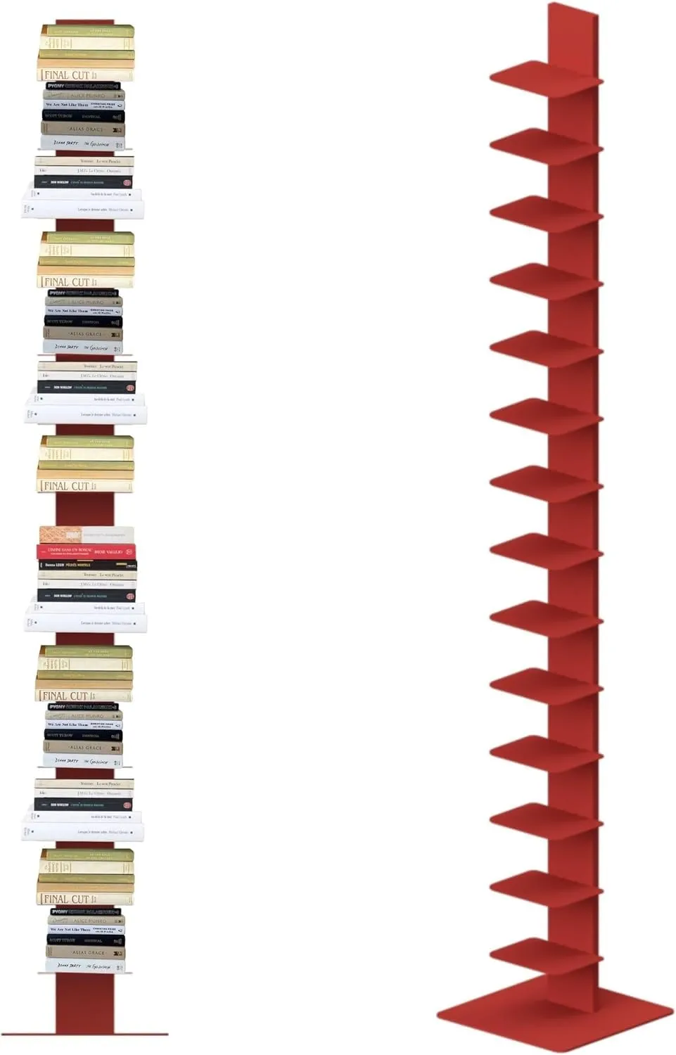 Flo.mar Libreria a Colonna con 14 Ripiani, 214 cm, Rosso - immagine 9