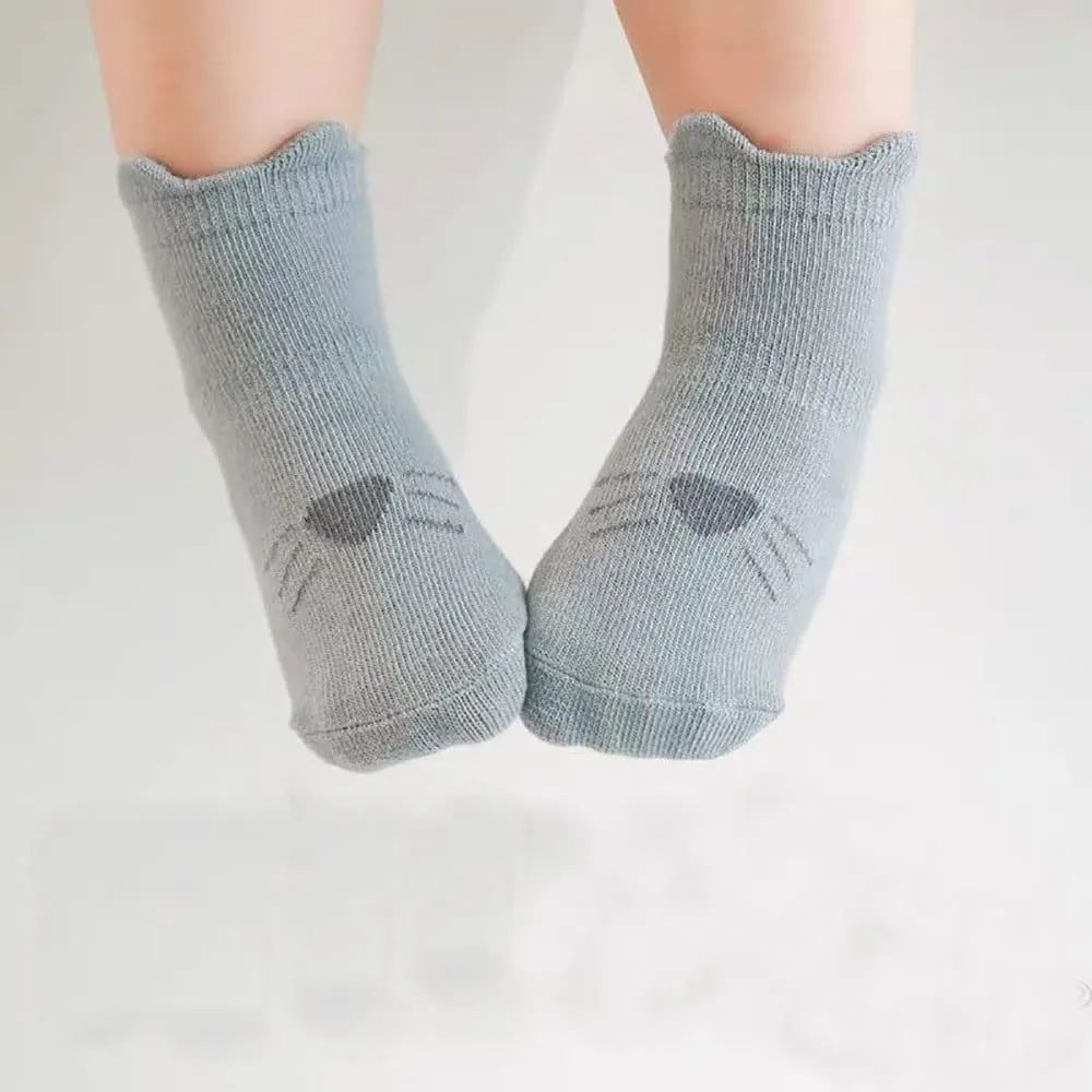 FedMois Calzini Antiscivolo in Cotone con Motivi Animali per Bambini, Multicolore, 5-7 anni, 5 Paia - immagine 7
