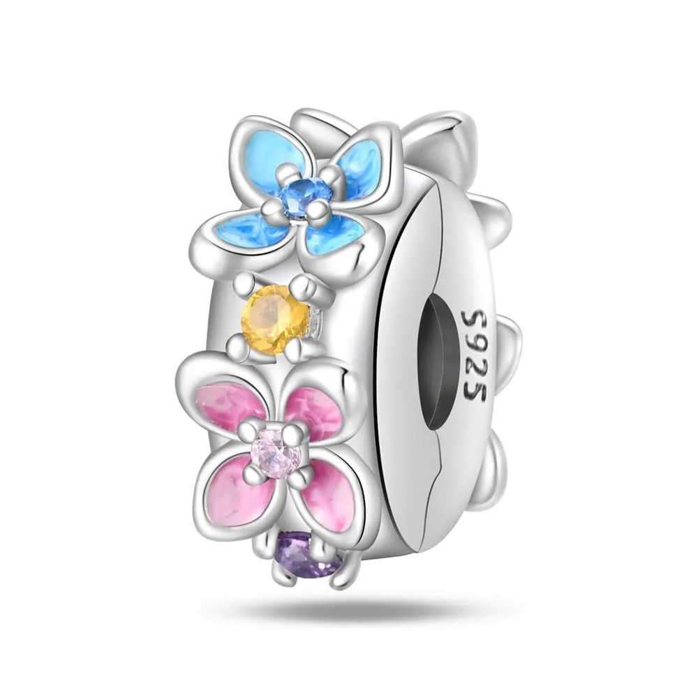 Pandach Bead Charm Ciondolo Argento Sterling 925 con Cubic Zirconia per Braccialetti e Collane Europei - immagine 1