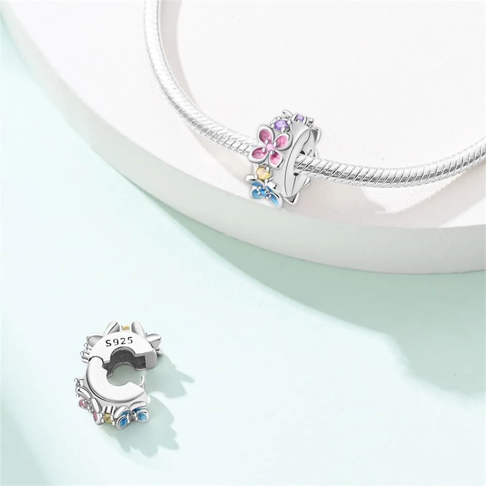 Pandach Bead Charm Ciondolo Argento Sterling 925 con Cubic Zirconia per Braccialetti e Collane Europei - immagine 2