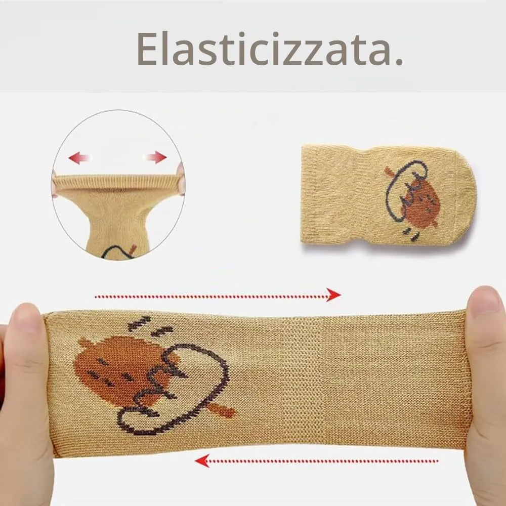 FedMois Calzini Antiscivolo in Cotone per Bambini, Motivi Animali Volpe, 5 Paia, 5-7 Anni - immagine 3