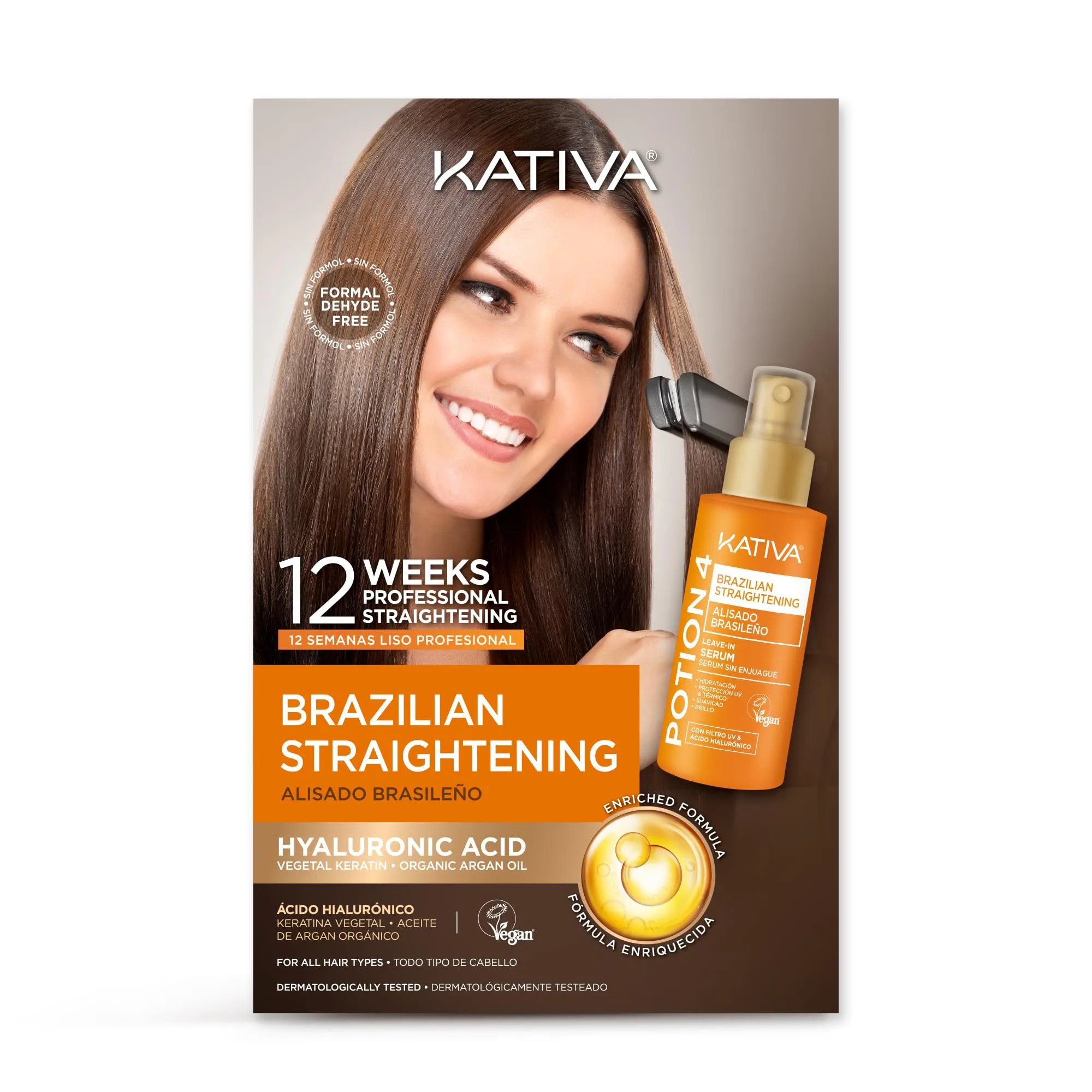 Kativa Kit Lisciante Brasiliano all'Acido Ialuronico 225 ml - immagine 2
