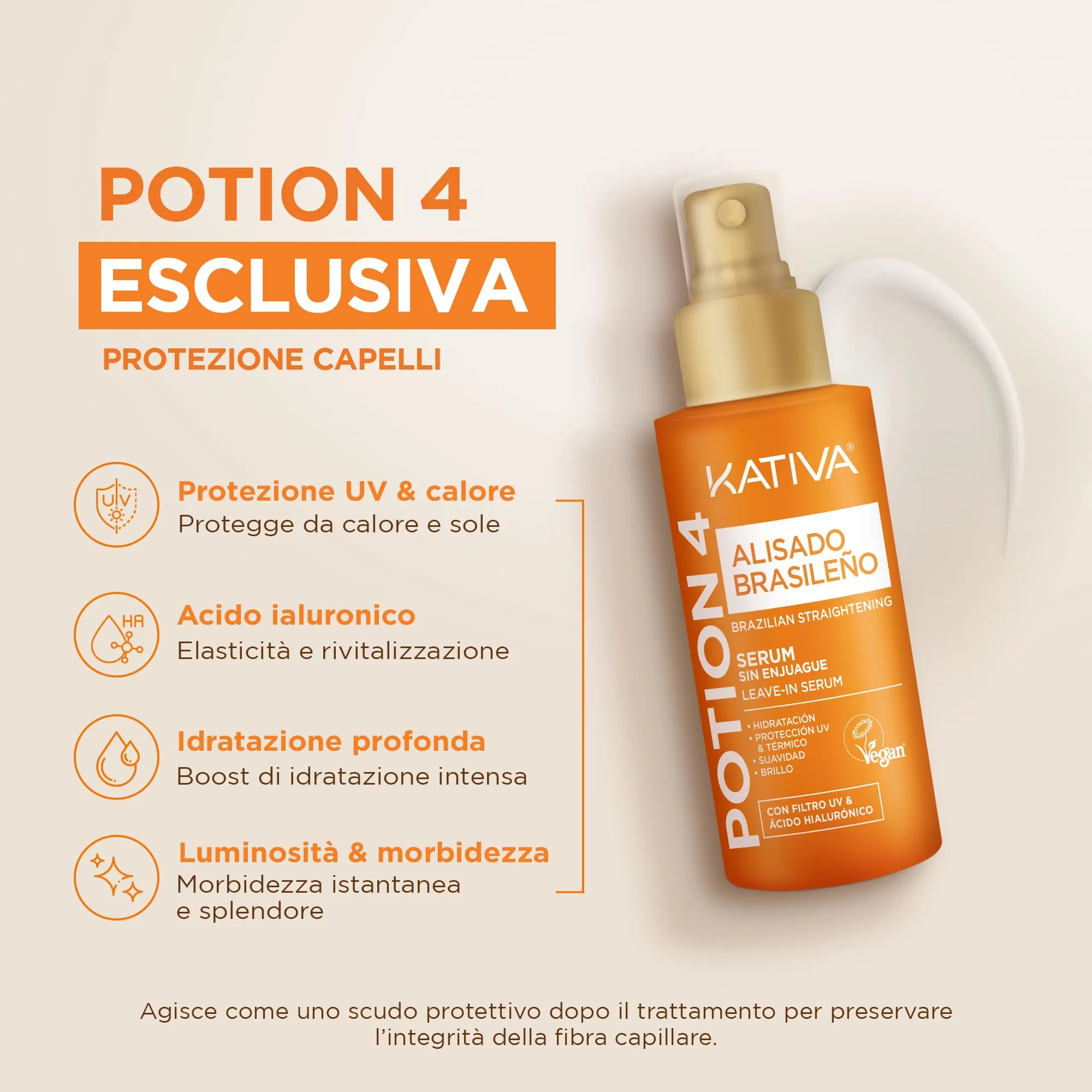Kativa Kit Lisciante Brasiliano all'Acido Ialuronico 225 ml - immagine 10