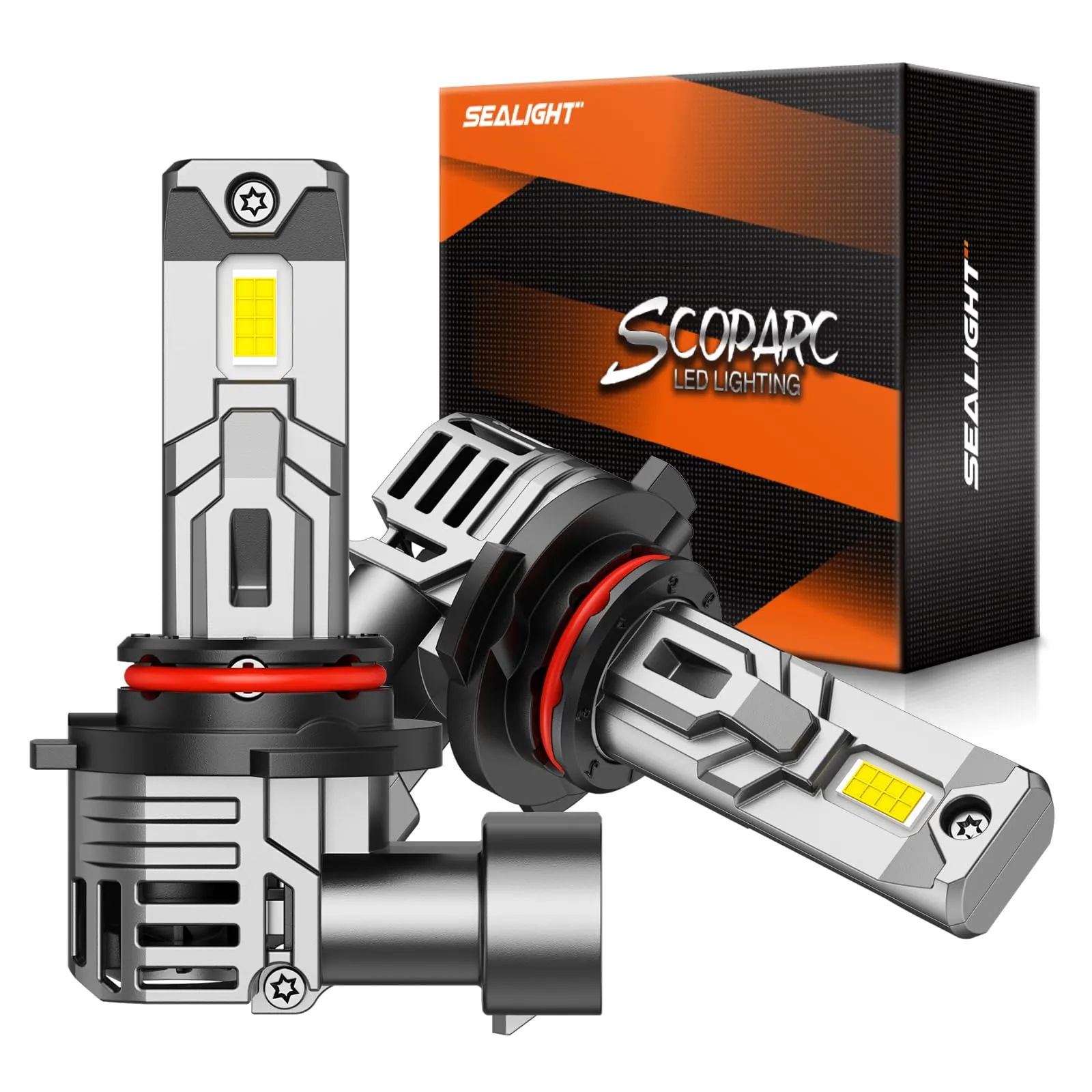 SEALIGHT HIR2/9012 LED Bulbs, 26000LM, 6500K Cool White, 2-Pack - immagine 1