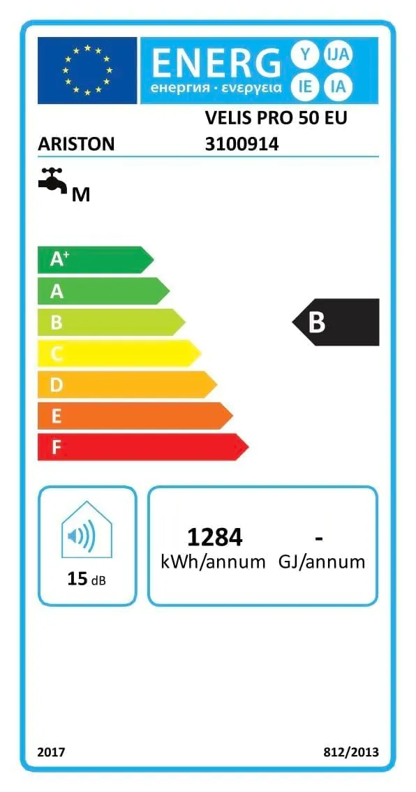 Ariston Velis PRO Scaldabagno Elettrico 80 Litri Verticale/Orizzontale, Funzione ECO EVO, Smaltatura Titanio, 1500 Watt, Classe B - immagine 5