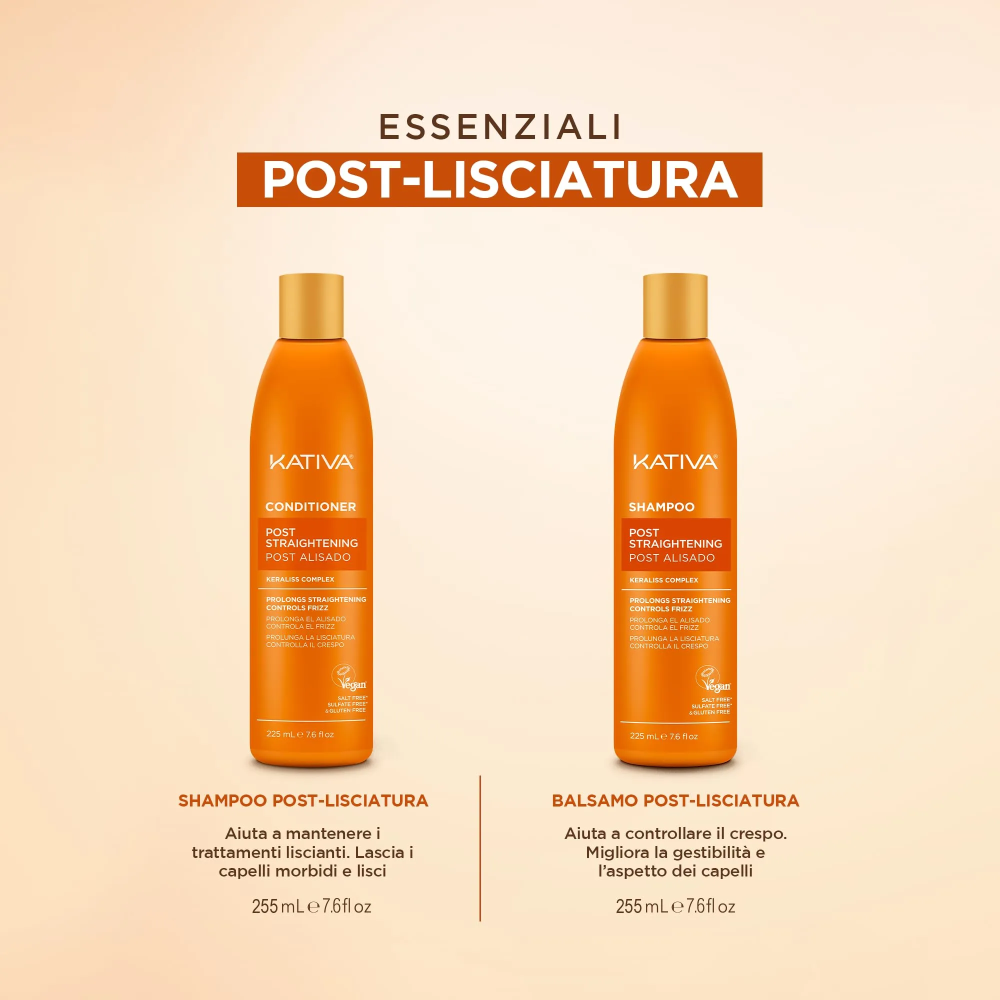 Kativa Trattamento Post Lisciante Kit 2 pezzi 450 ml - immagine 2