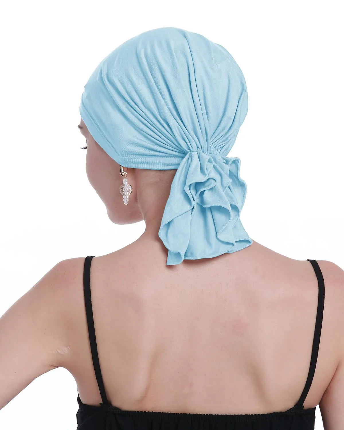 osvyo Foulard in bambù per donne, Baby Blu, Taglia unica - immagine 6