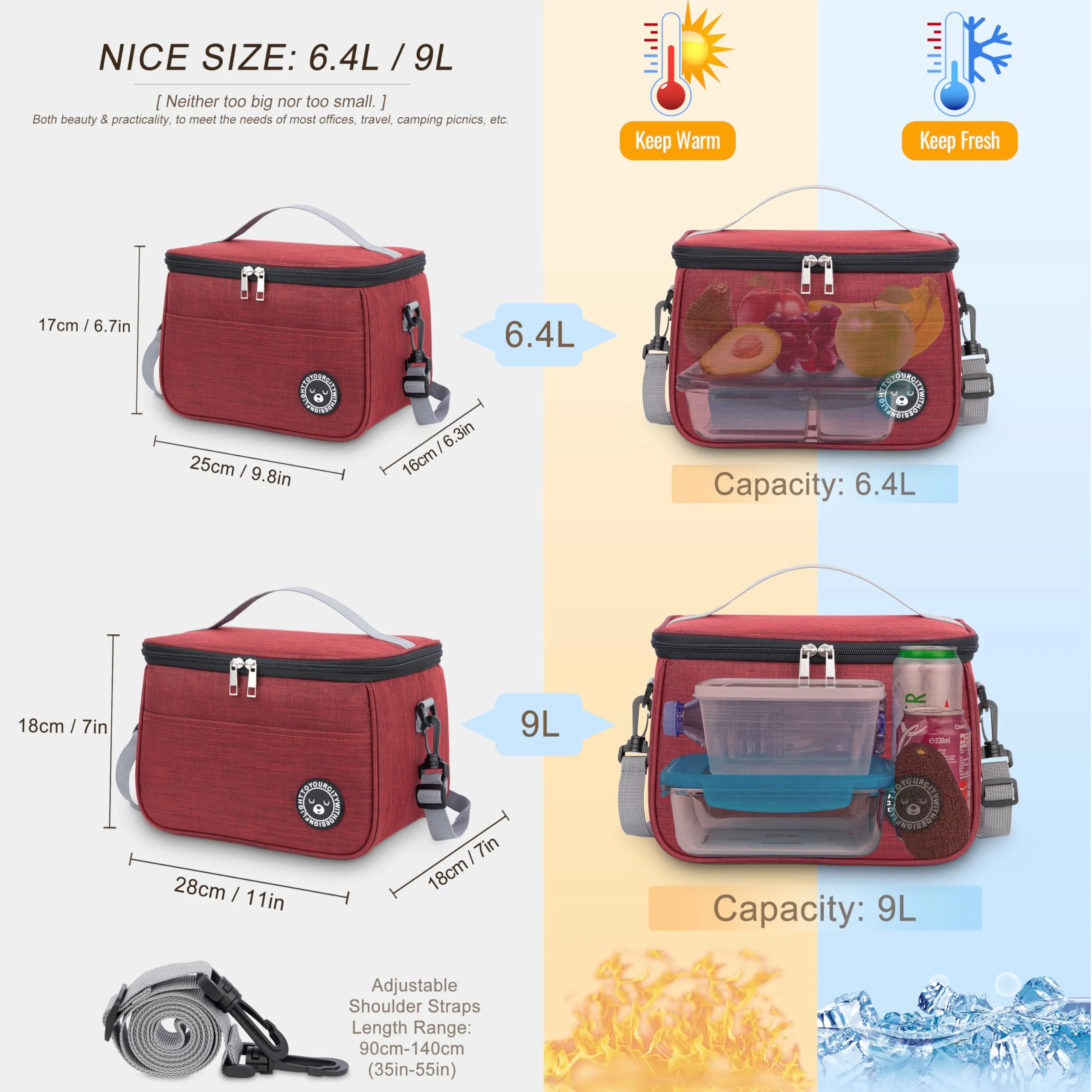 BALIGO Borsa Termica Porta Pranzo 9L - immagine 2