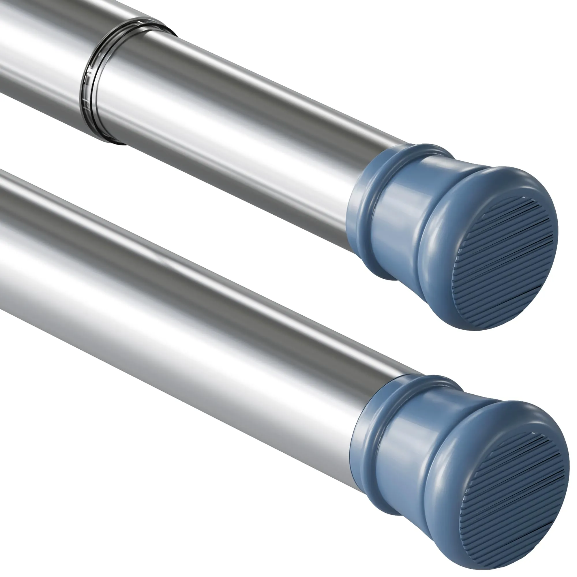 Aiitomg Bastone Tenda a Pressione Estensibile, 66-90cm, Diametro 25mm, Argento - immagine 1