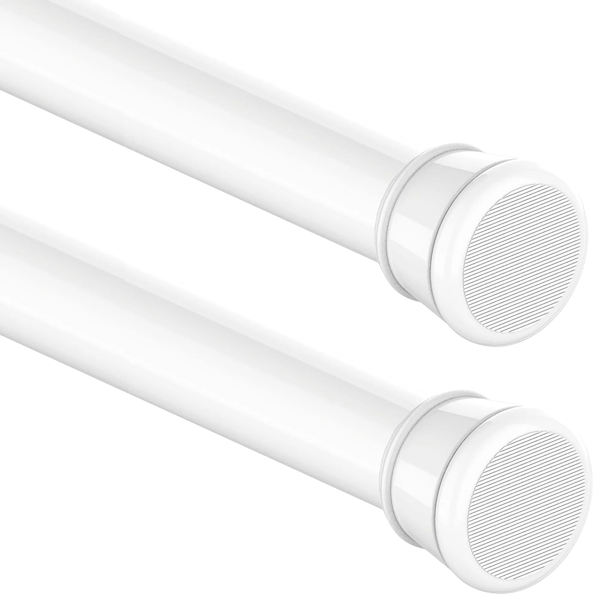Aiitomg Bastone Tenda Doccia Estensibile a Pressione, 68-90cm, 2 Pezzi, Bianco - immagine 1