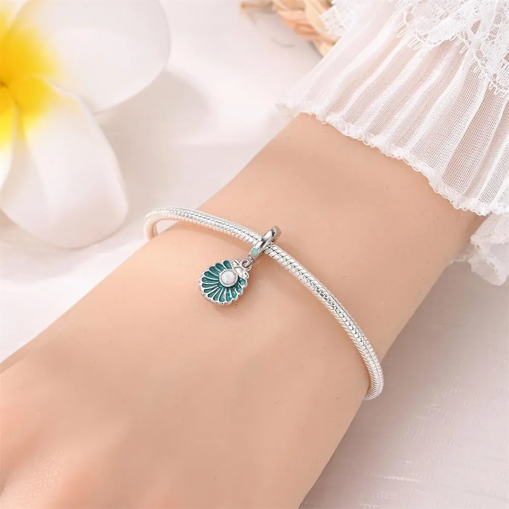 KUNSIR Ciondolo Argento Sterling 925 con Cubic Zirconia per Braccialetti e Collane Europei - immagine 4